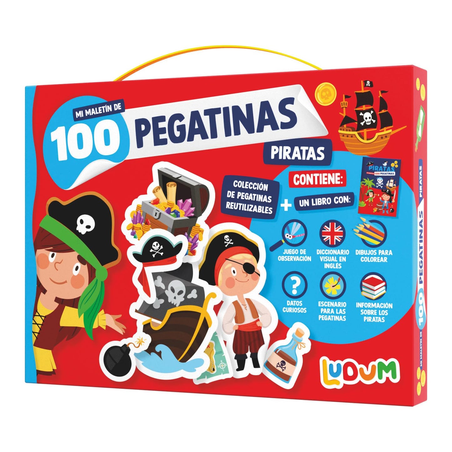 LUDUM - MALETIN 100 PEGATINAS - PIRATAS