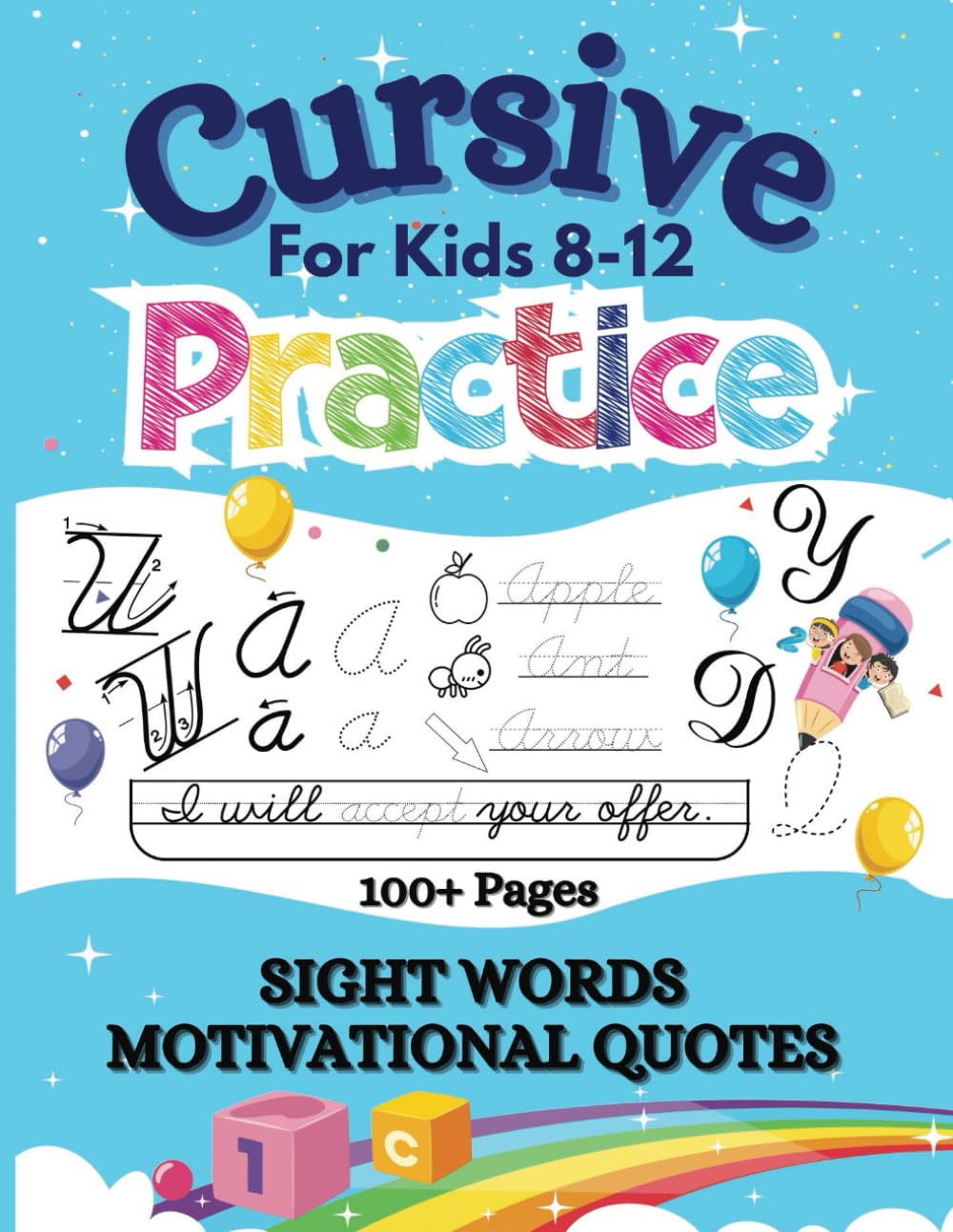 Libro: Cursive Handwriting Workbook for Kids 8-12: Step-by-Step Activities to Master Cursive (Educational Activity Books For Kids)