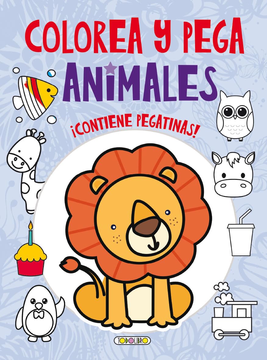 Colorea y pega animales 1