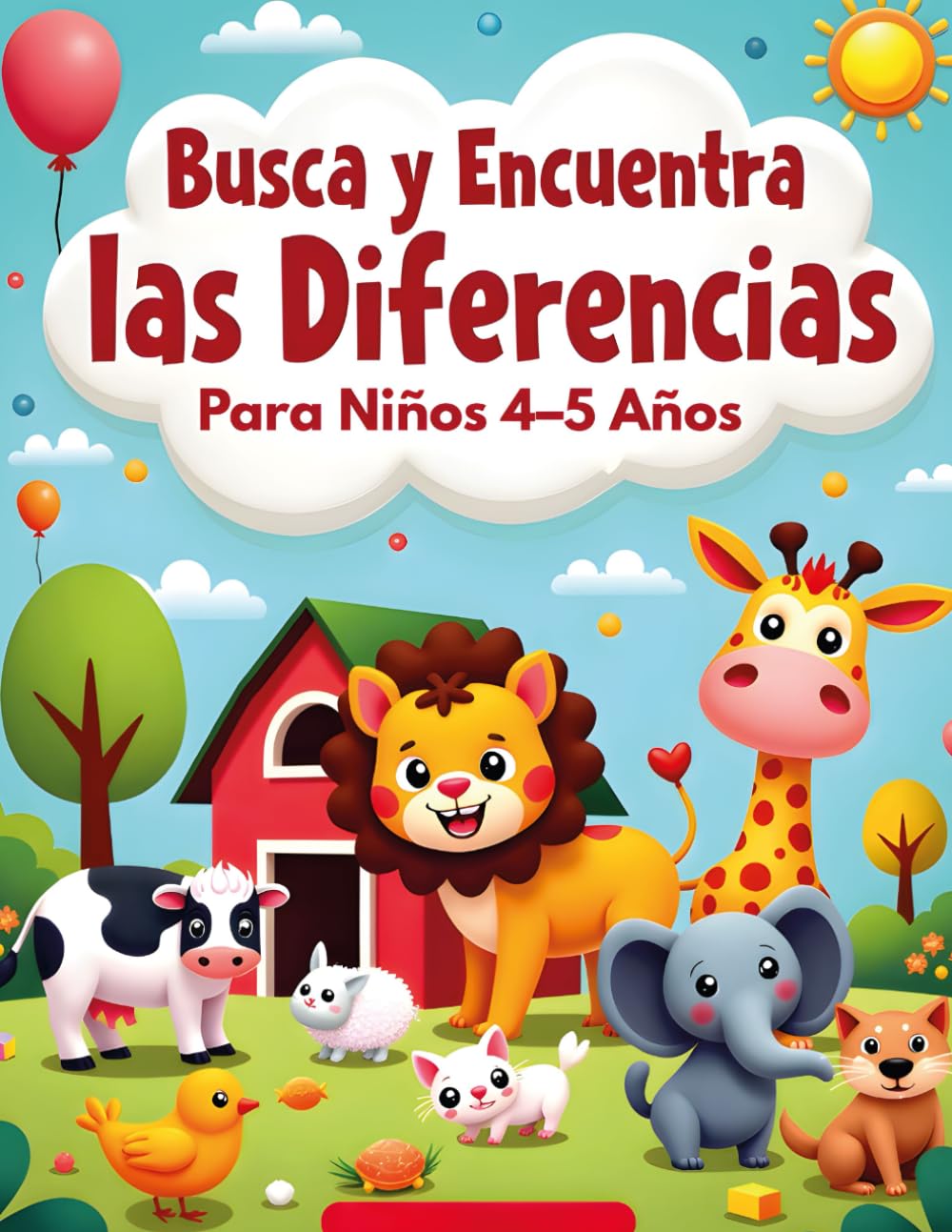 Busca y Encuentra las Diferencias para Niños 4–5 Años: 5 Diferencias por Página | Juegos de Observación con Animales para Preescolar