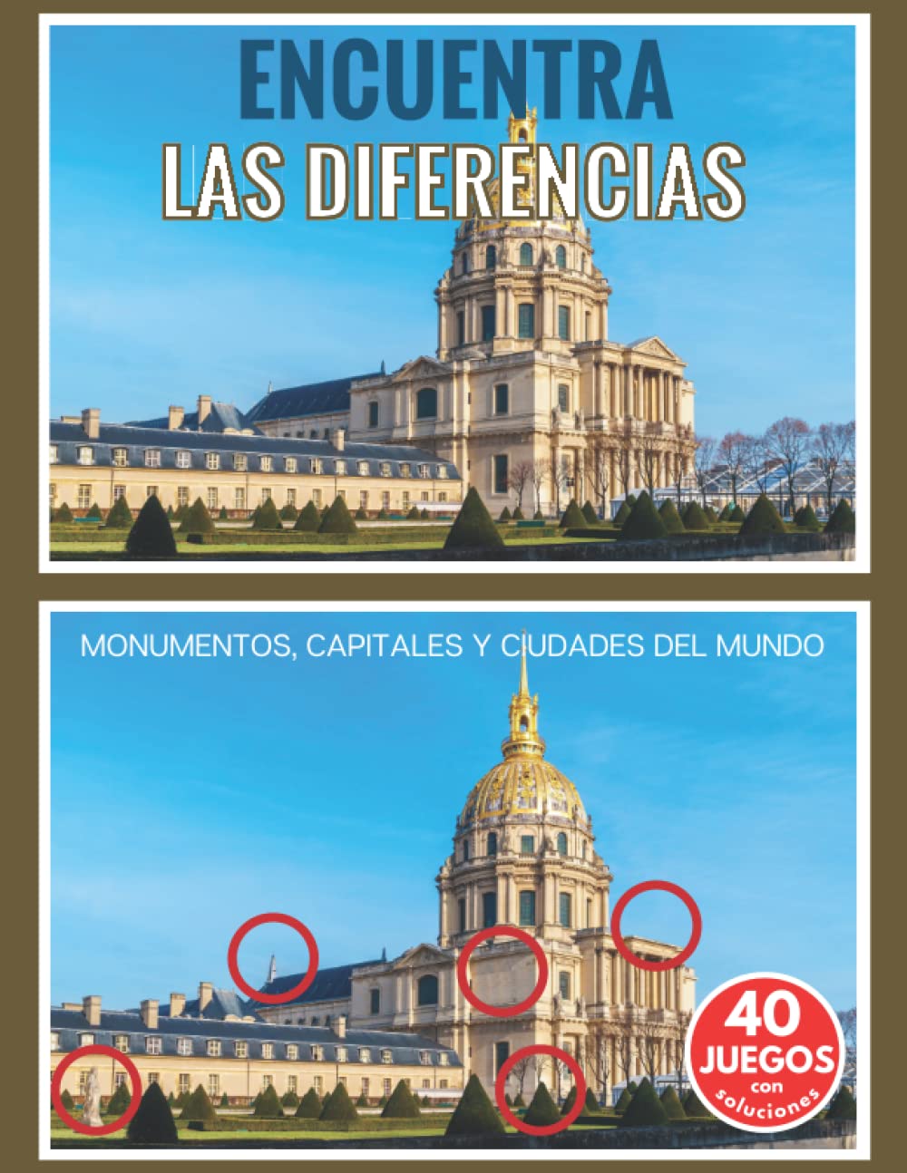 Libro: Encuentra las diferencias: Monumentos, capitales y ciudades del mundo en este original libro del famoso juego de los 7 errores | buscar y encontrar ... de cumpleaños y Navidad (Spanish Edition)