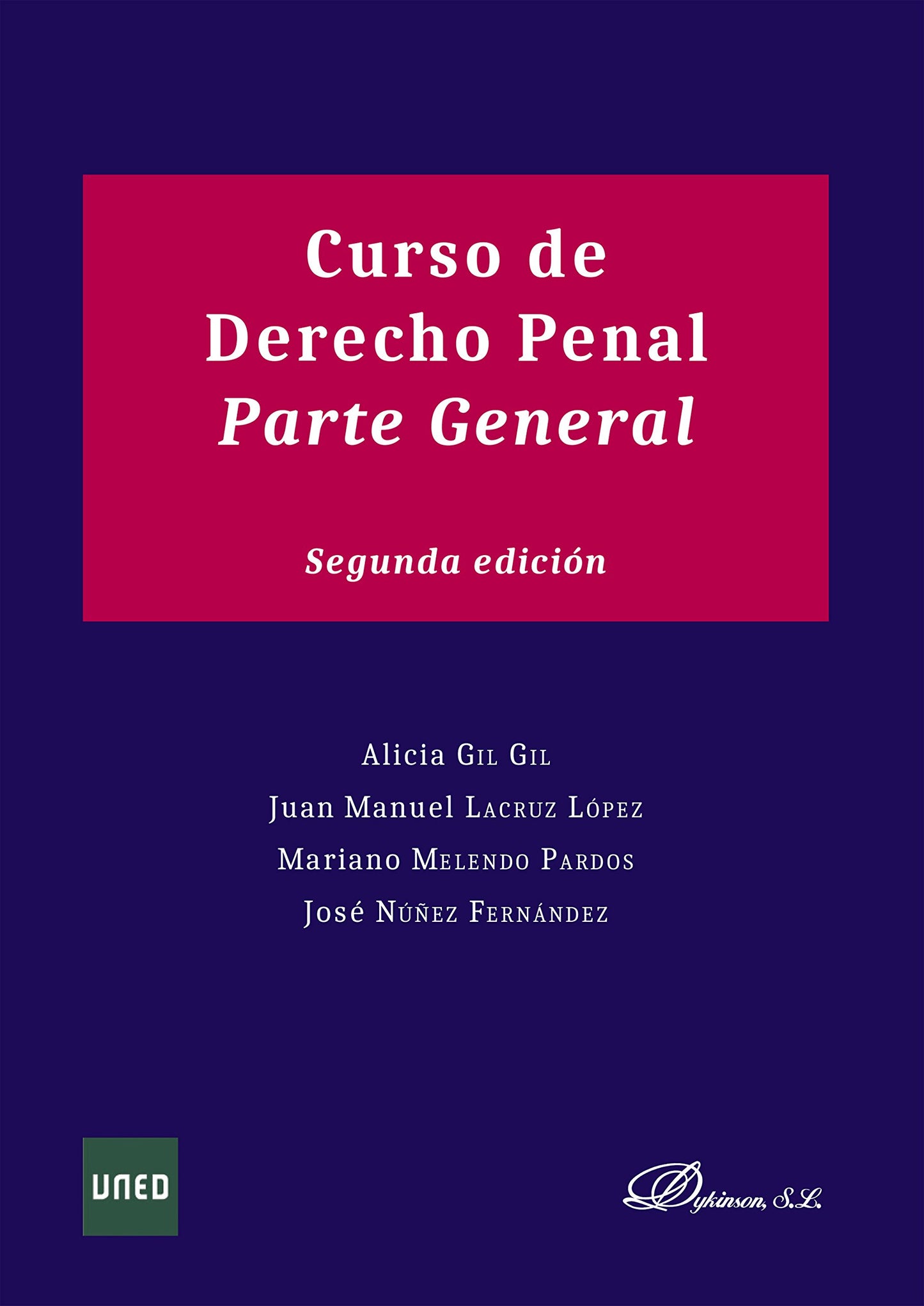 Libro: Curso de Derecho Penal. Parte general
