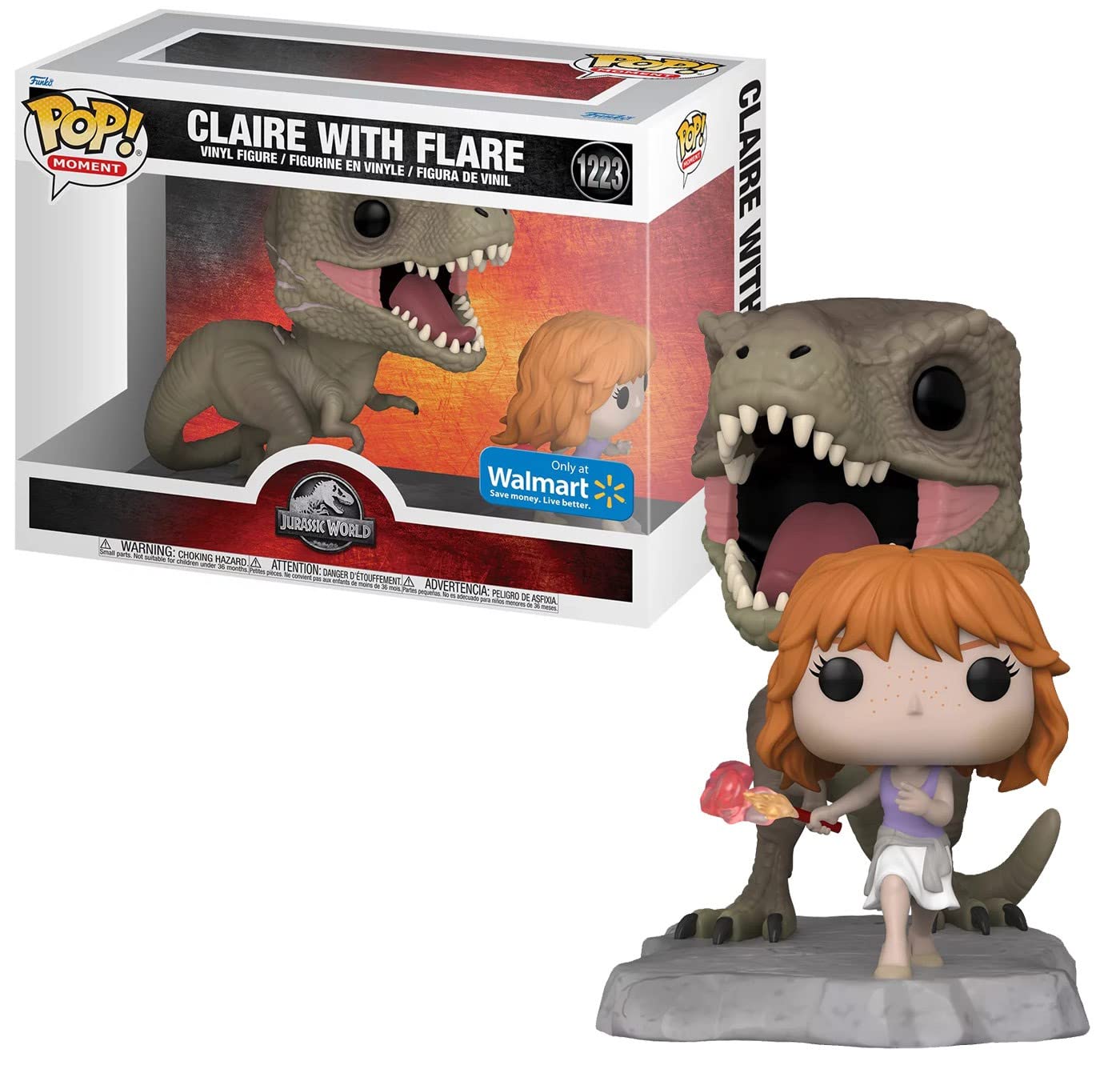 Funko Pop! Películas Moment: Jurassic World - Claire with Flare #1223 - Figura de Vinilo