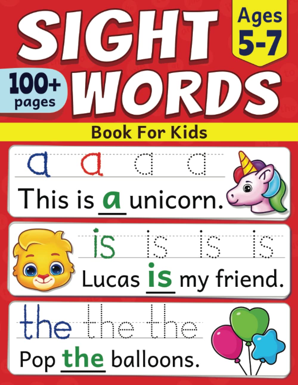 Libro: Sight Words Book For Kids: Quickly Learn First 100 Most Common Sight Words For Kindergarten, 1st Grade and 2nd Grade | For Kids Learning To Read and Write | Ages 5 to 7