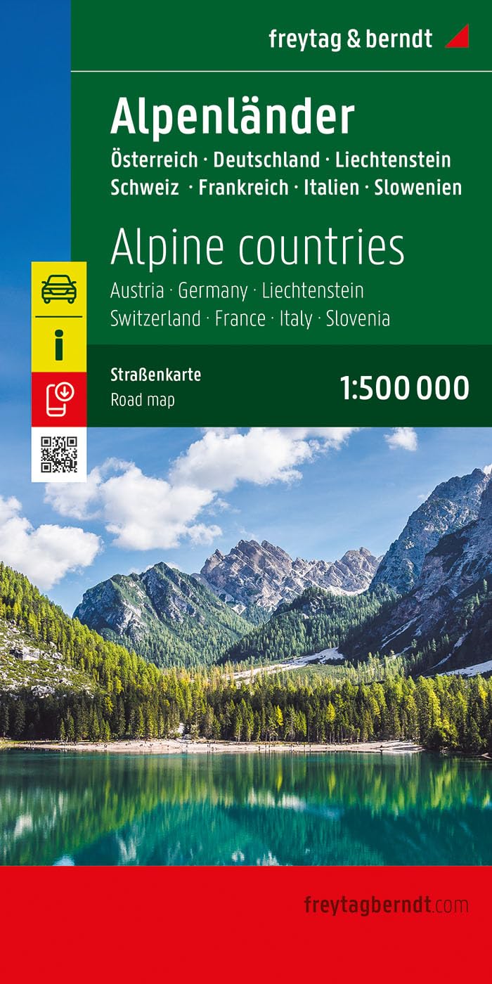 Libro: Alpi 1:500.000: Austriaq, Germany, Liechtenstein, Switzerland, France, Italy: AK 2701 (Auto karte)