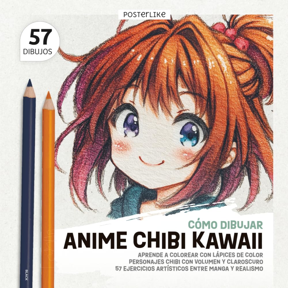 Libro: Cómo Dibujar Anime Chibi Kawaii: Aprende a Colorear con Lápices de Color Personajes Chibi con Volumen y Claroscuro. 57 Ejercicios Artísticos entre ... Colección Artística de Dibujo Japonés)