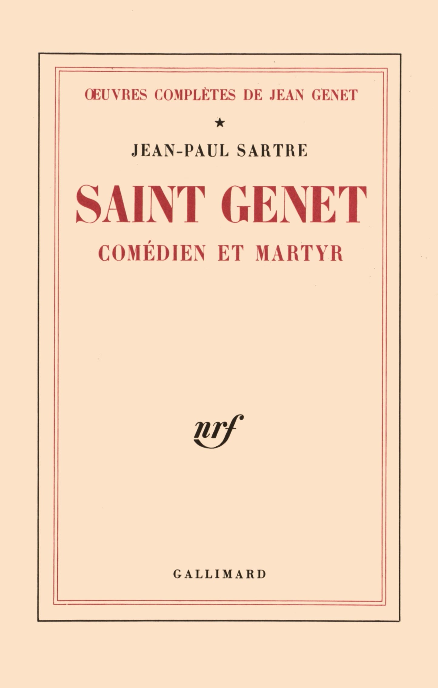 Libro: Saint Genet (French Edition)