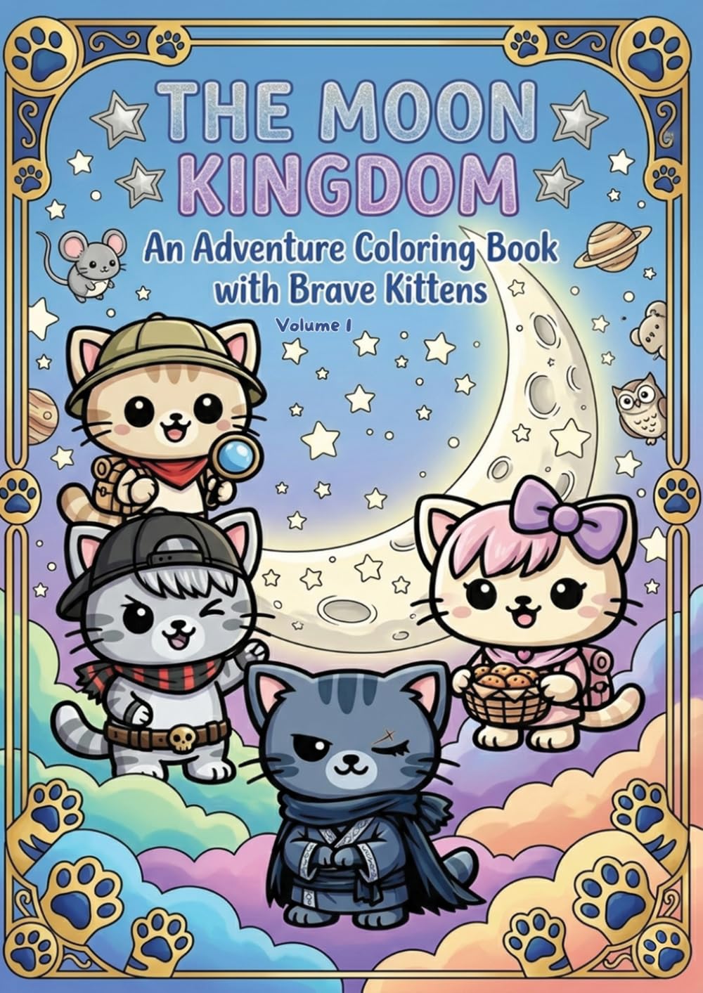 Libro: The moon kingdom: An adventure coloring book with brave kittens. Volume 1