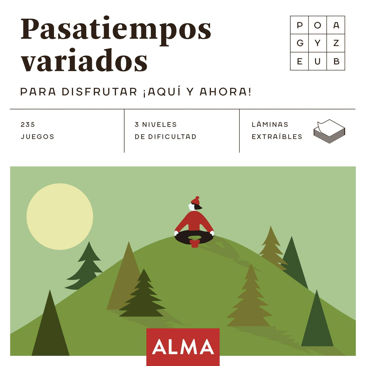 Libro: Pasatiempos variados para disfrutar ¡Aquí y ahora!: 25 (Cuadrados de diversión)