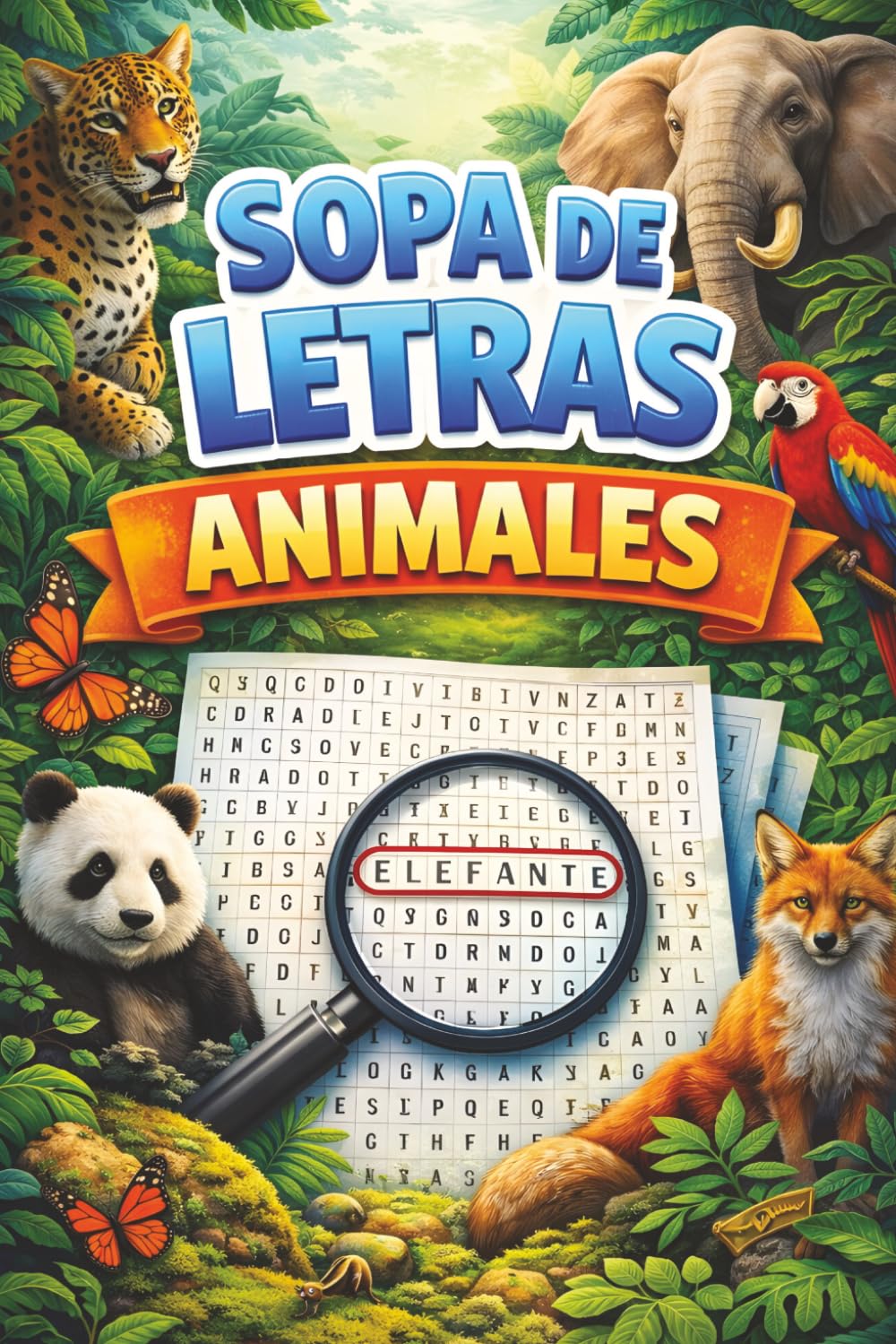 Libro: Sopa de Letras Animales: Relajante Juego Rompecabezas Búsqueda de Palabras de Animales, incluyendo Animales Acuáticos, Animales de la Selva, Animales ... Mujeres y Hombres Adultos, Niños y Adoles