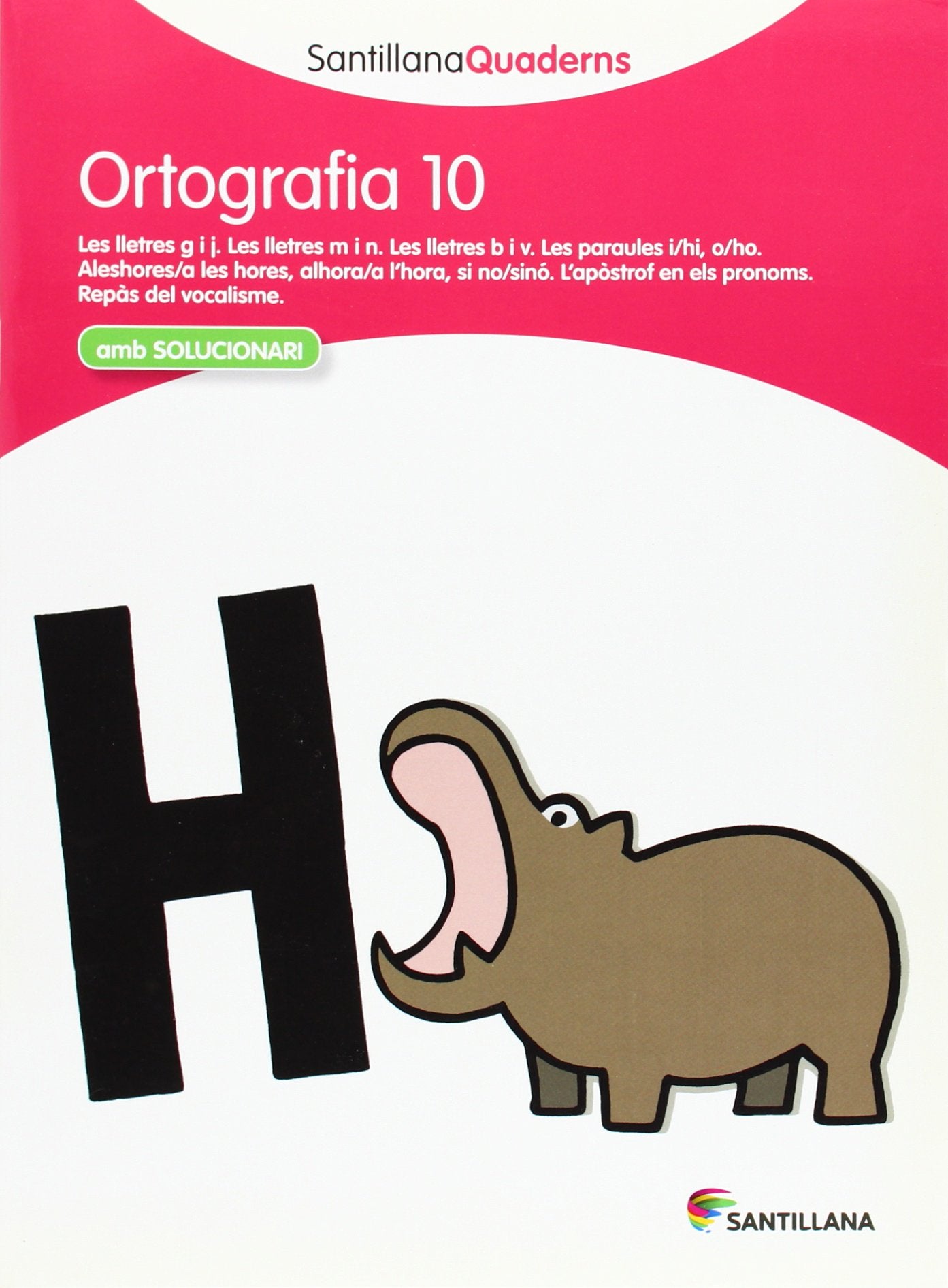 Libro: SANTILLANA QUADERNS ORTOGRAFIA 10