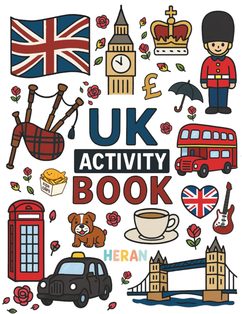 Libro: UK Activity Book: Fun Travel Book for Kids Ages 3-8: Puzzles, Coloring Pages, and Games to Keep Kids Busy on the Plane to United Kingdom or any destination (HERAN World Tour Activity Books)