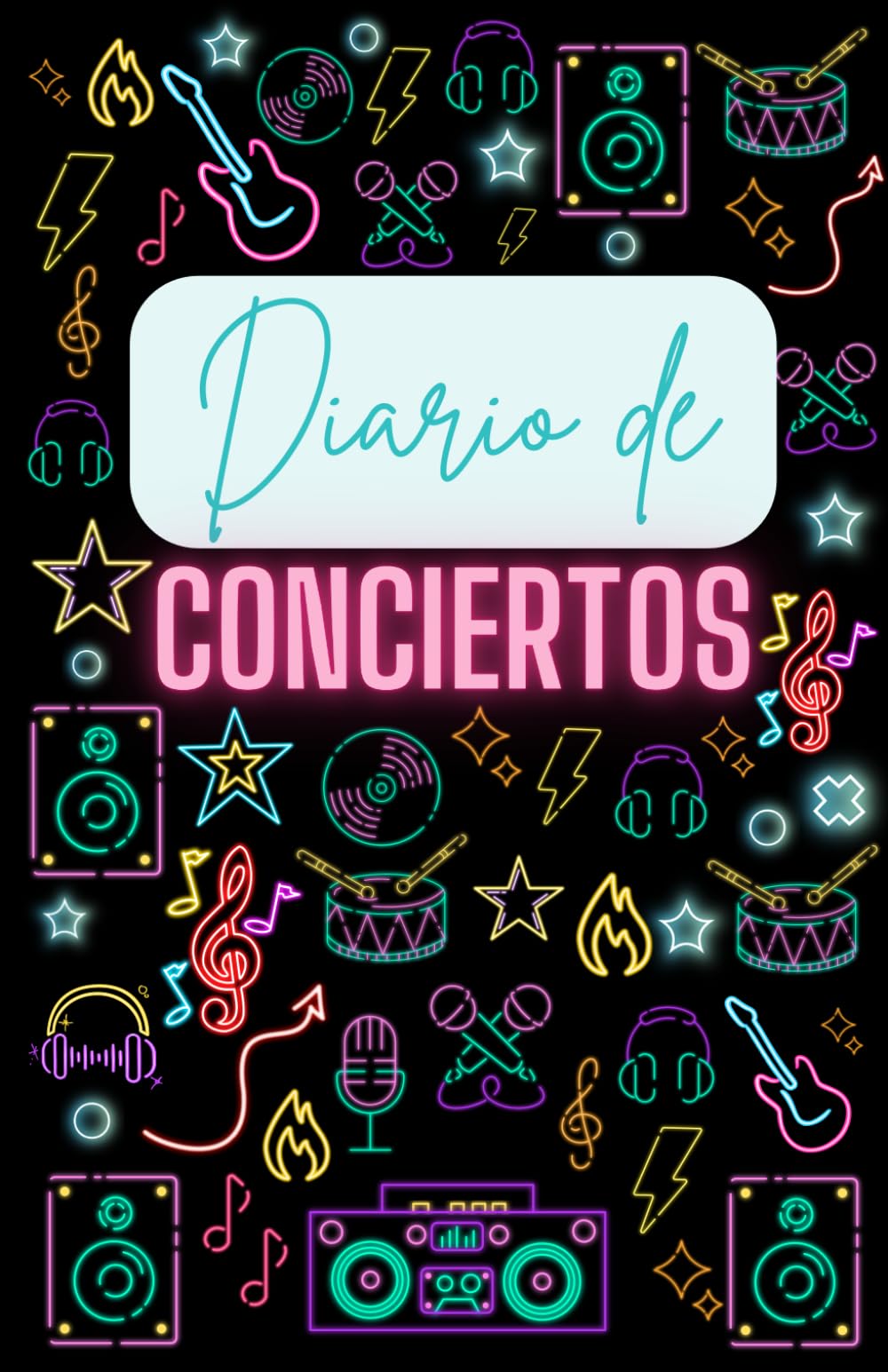 Libro: Diario de conciertos: Planificador para registrar todos tus eventos musicales (Spanish Edition)