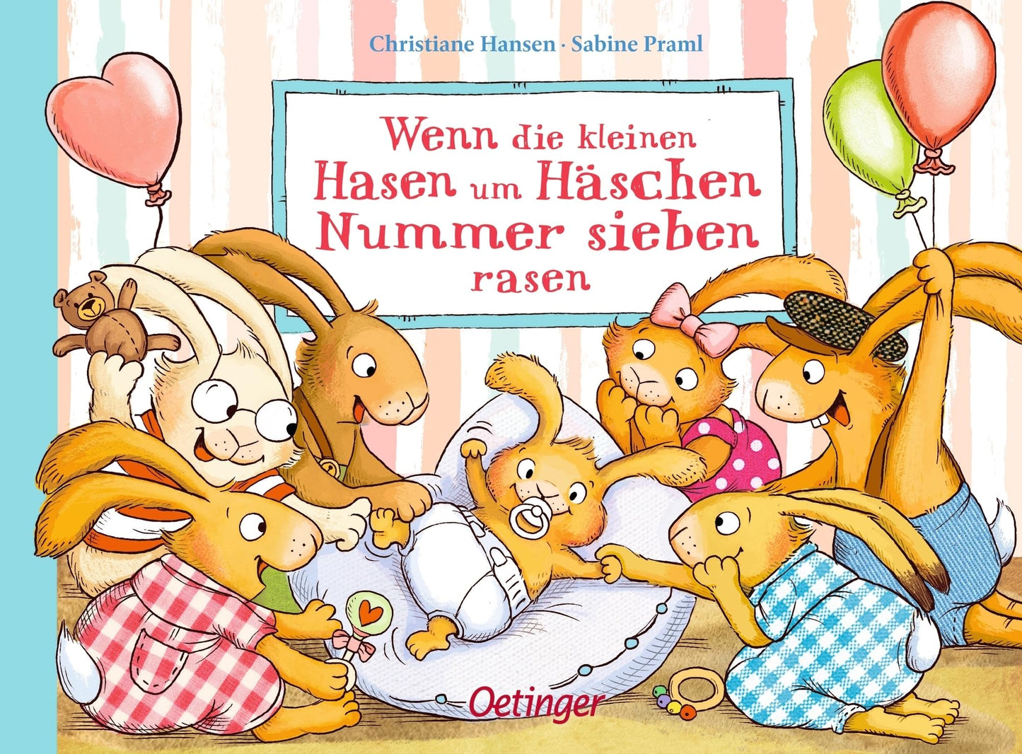 Libro: Wenn die kleinen Hasen um Häschen Nummer sieben rasen: Süßes Pappbilderbuch über die Geburt eines neuen Hasen-Geschwisterchens ab 2 Jahren