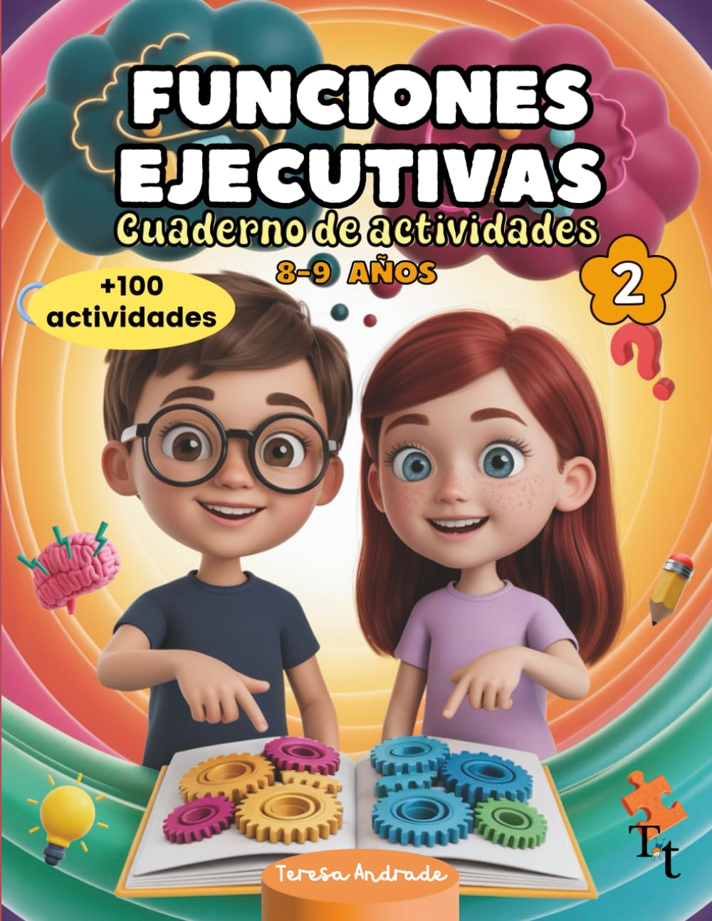 Libro: Funciones ejecutivas Cuaderno de actividades 8-9 años: Ejercicios para el cerebro de niños con TDAH: Más de 100 juegos y pasatiempos de estimulación ... y trabajar el déficit de atención. A color.