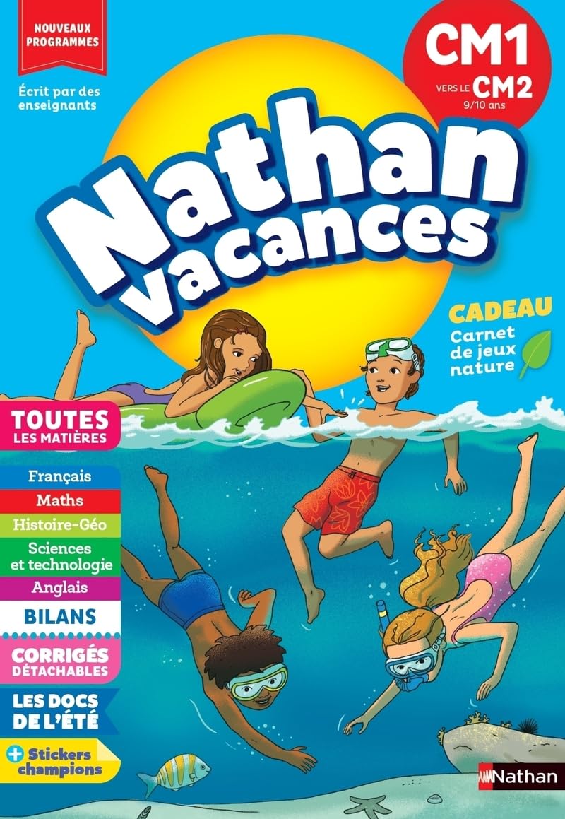 Libro: Nathan Vacances CM1 vers le CM2 9/10 ans