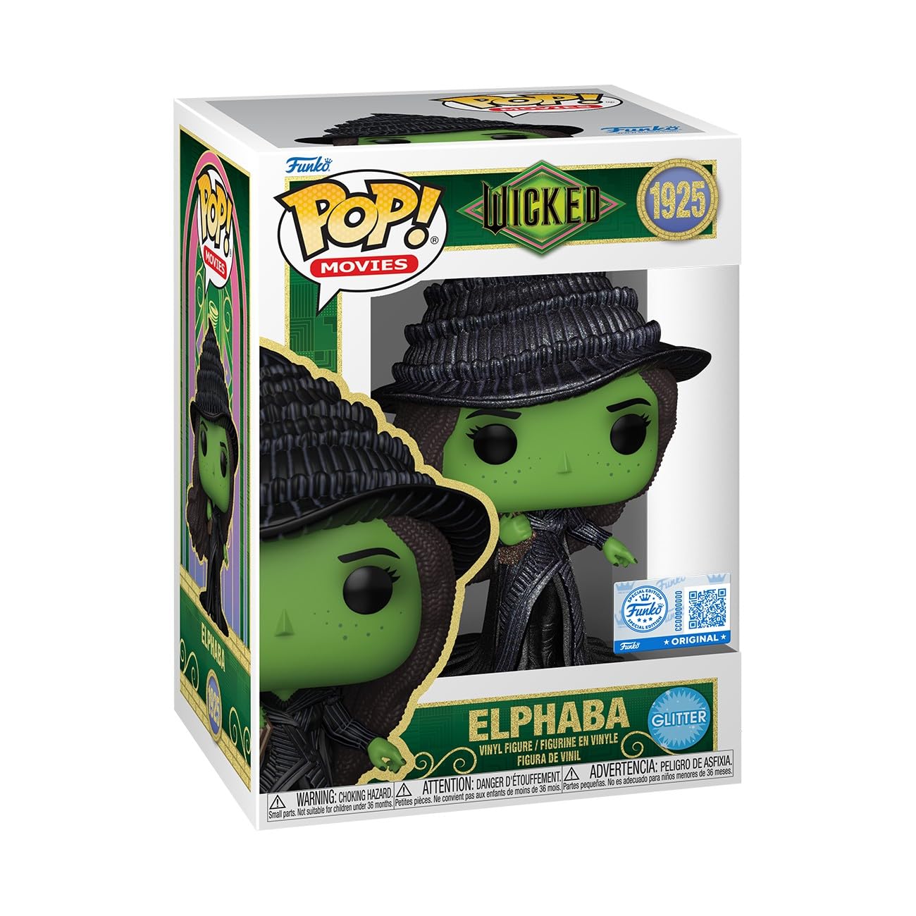 Funko Pop! Películas: Wicked: for Good - Elphaba (Brillantina) - Exclusivo Amazon