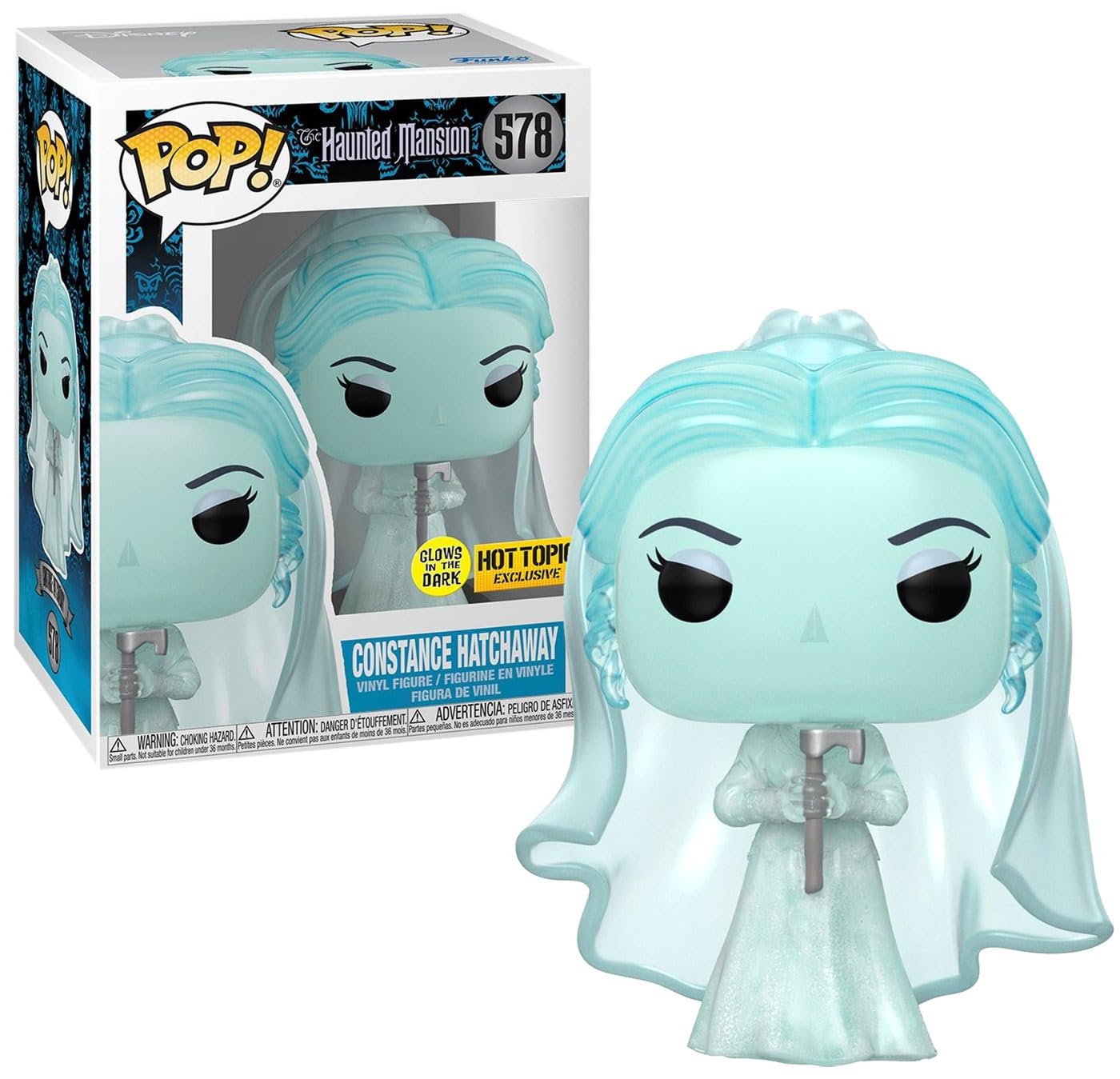 Funko The Haunted Mansion Pop Constance Hatchaway Brilla en la Oscuridad Figura de Vinilo
