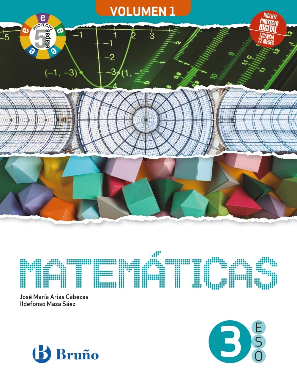 Libro: Matemáticas 3 ESO 3 volúmenes Proyecto 5 etapas