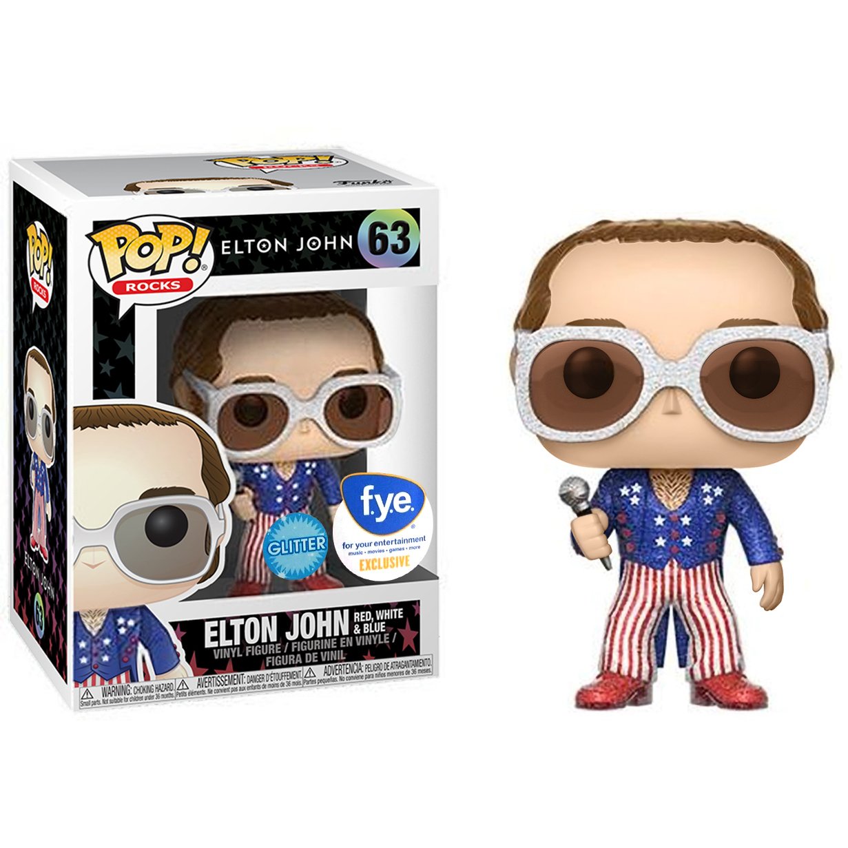 Funko Pop: Pop! Rocks - Elton John (Limited Brillantina Edition Exclusivo) #63