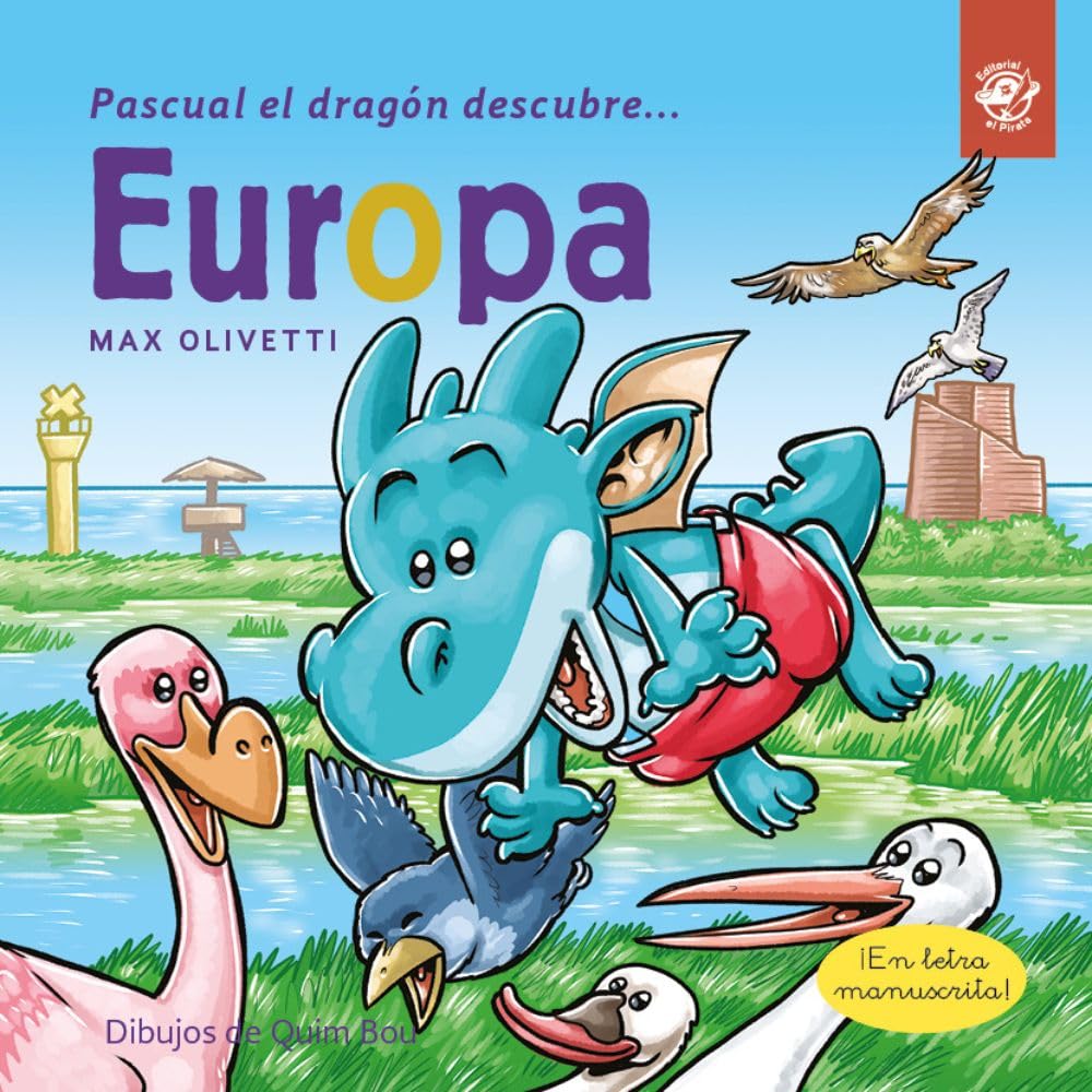 Libro: Pascual el dragón descubre Europa - Libros infantiles en letra ligada, manuscrita, cursiva: Libros para niños para conscienciar sobre el cambio climático con Greta Thunberg: 5