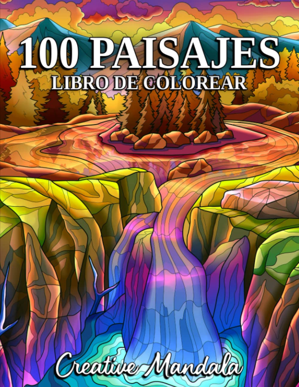Libro: 100 Paisajes: Un libro para colorear con playas tropicales, hermosas ciudades, montañas, paisajes rurales, orientales, y mucho más (Spanish Edition)