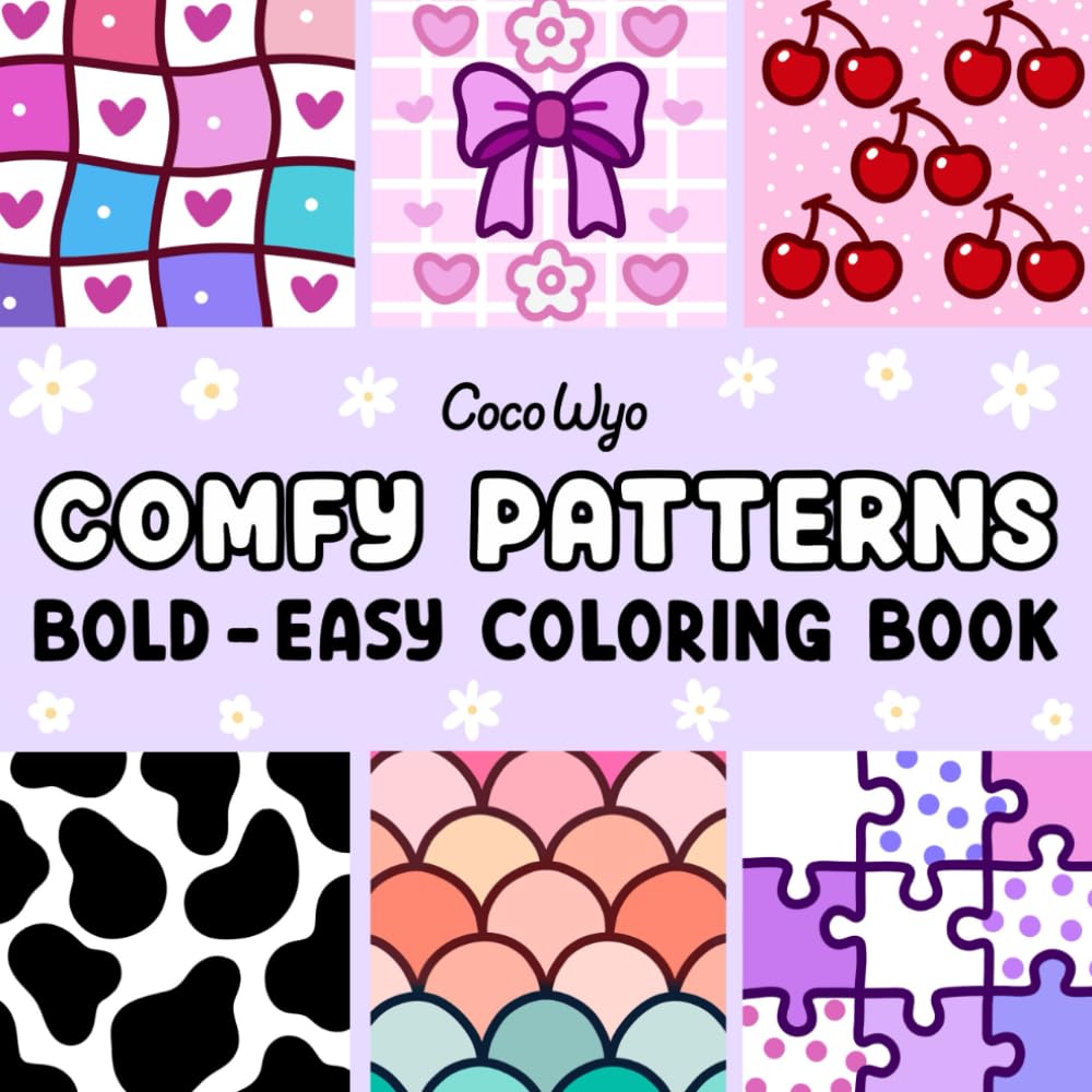 Libro: Comfy Patterns: Coloring Book for Adults and Kids, Bold and Easy, Simple and Big Designs for Relaxation Featuring Lovely Cozy Pattern and Mandala (Bold & Easy Coloring)