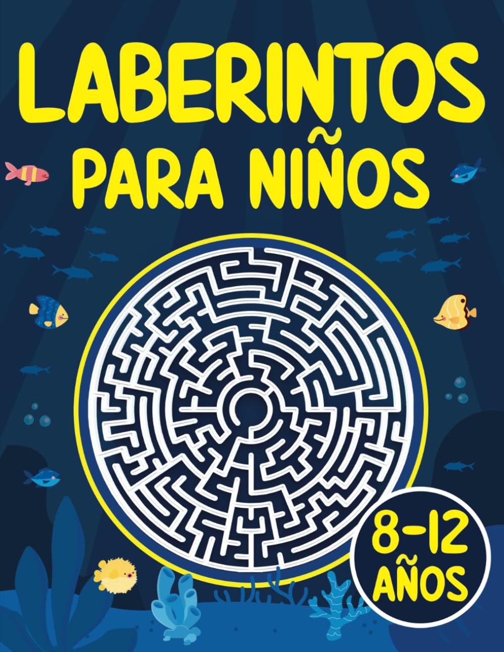 Laberintos para Niños 8 - 12 años: Juegos, Rompecabezas, Ejercicios de Lógica y Motricidad Fina | Libro de Actividades | Cuaderno para niños y niñas | 9, 10, 11