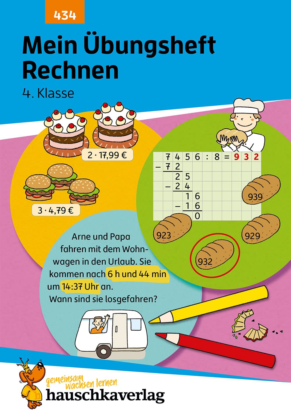 Libro: Mein Übungsheft Rechnen 4. Klasse: Mathe-Aufgaben mit Lösungen für den Übertritt - Zahlenraum bis zu einer Million: 434