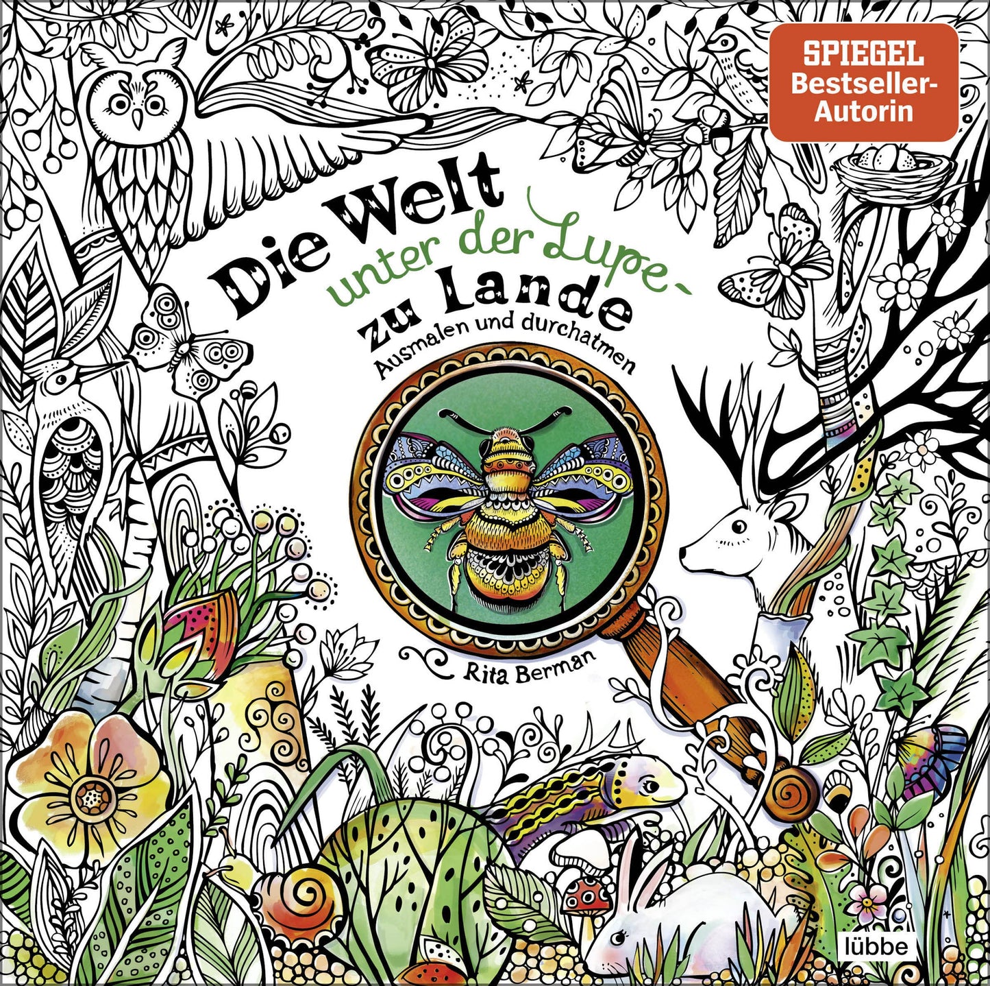 Libro: Die Welt unter der Lupe - zu Lande: Ausmalen und durchatmen: 6