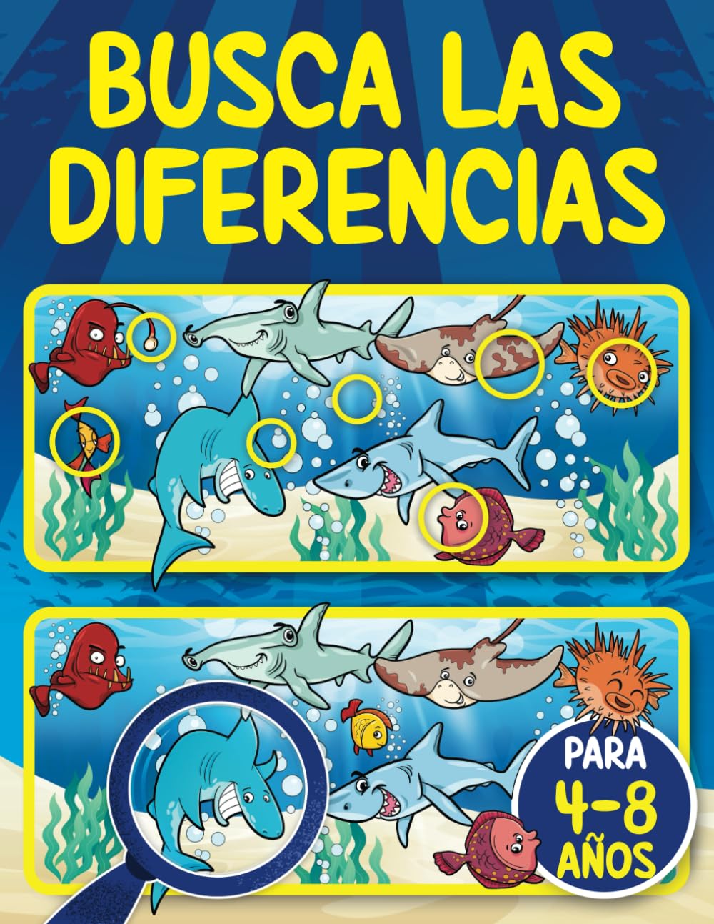 Busca las Diferencias para 4-8 años: 65 Puzzles - 400+ Diferencias | Encuentra las Diferencias para Niños de 4, 5, 6, 7 y 8 años | Libro de Actividades y Juegos 4-6, 6-8