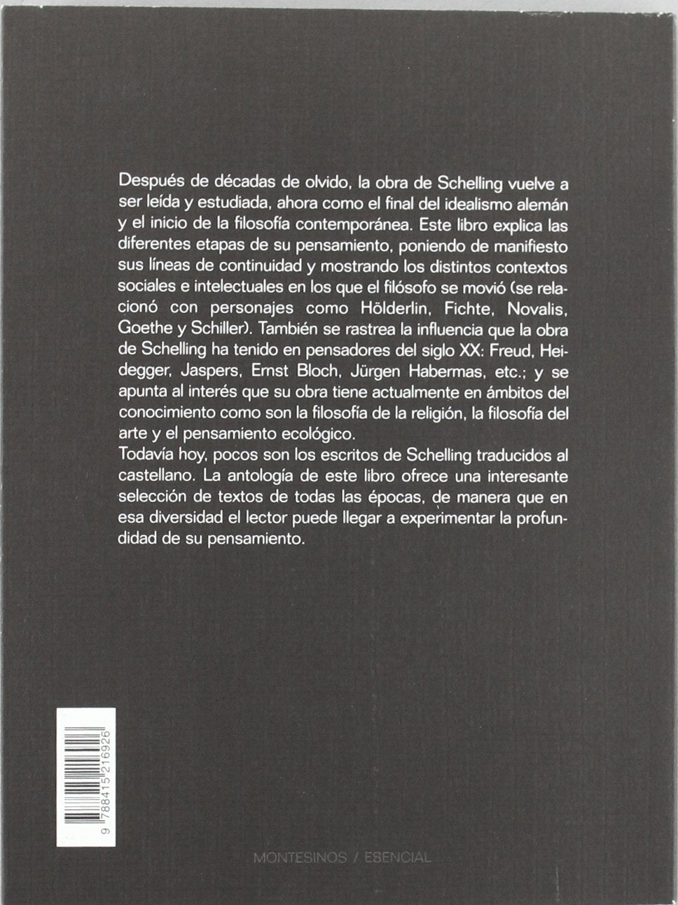 Libro: Schelling Esencial: El arte es la única y eterna revelación (Spanish Edition)