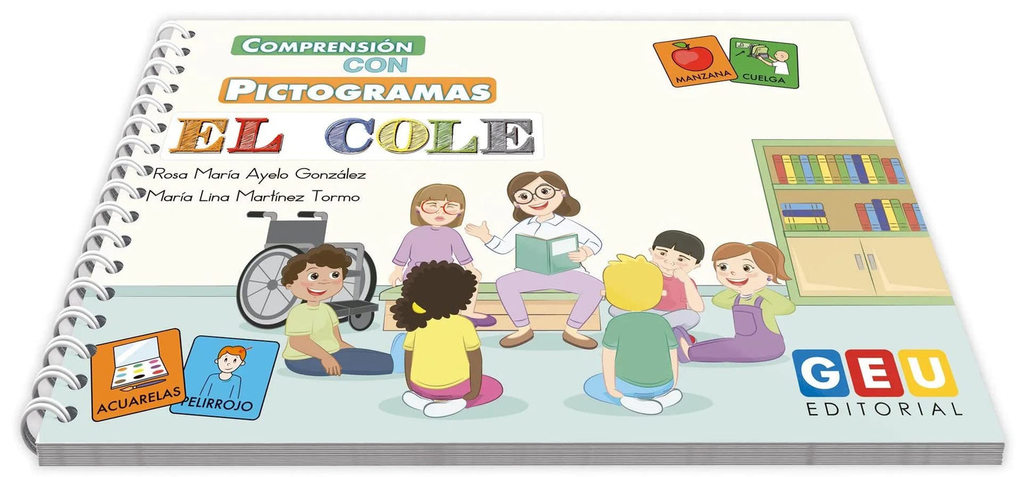 Libro: Comprensión con Pictogramas: El Cole | Mejora la Comprensión y Expresión del Lenguaje | Educación Infantil y Niños TEA