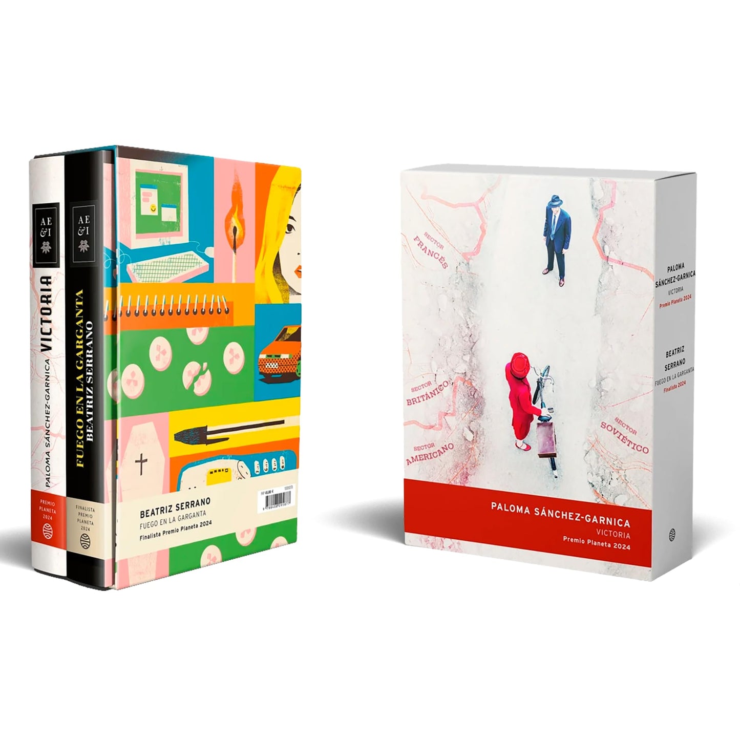 Libro: Estuche Premio Planeta 2024 (Victoria + Fuego en la garganta) (Autores Españoles e Iberoamericanos)