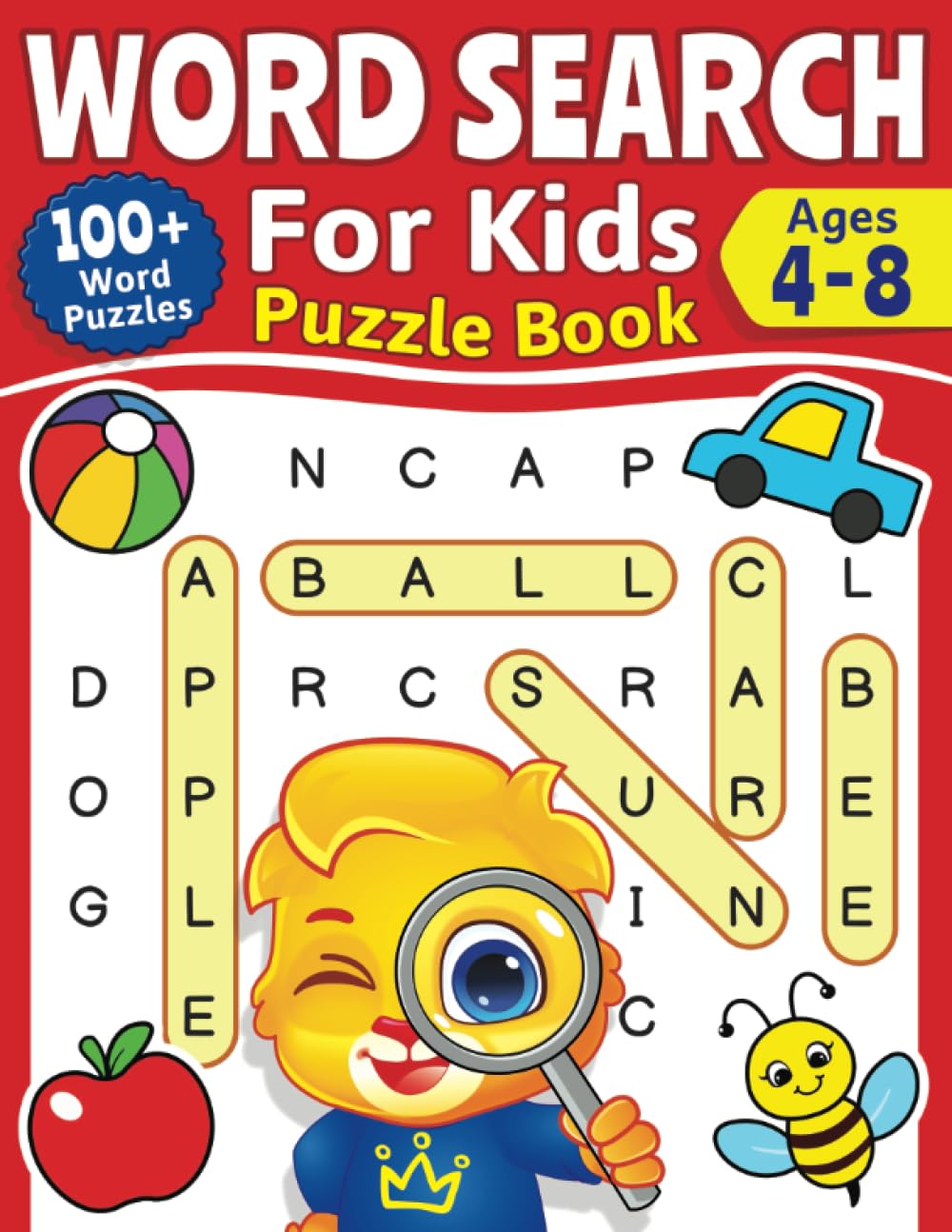 Libro: Word Search For Kids Puzzle Book: 100+ Word Puzzles | Fun Challenges For Children Ages 4-8 | Search and Find Words Activity Book With Multiple Levels Of Difficulty