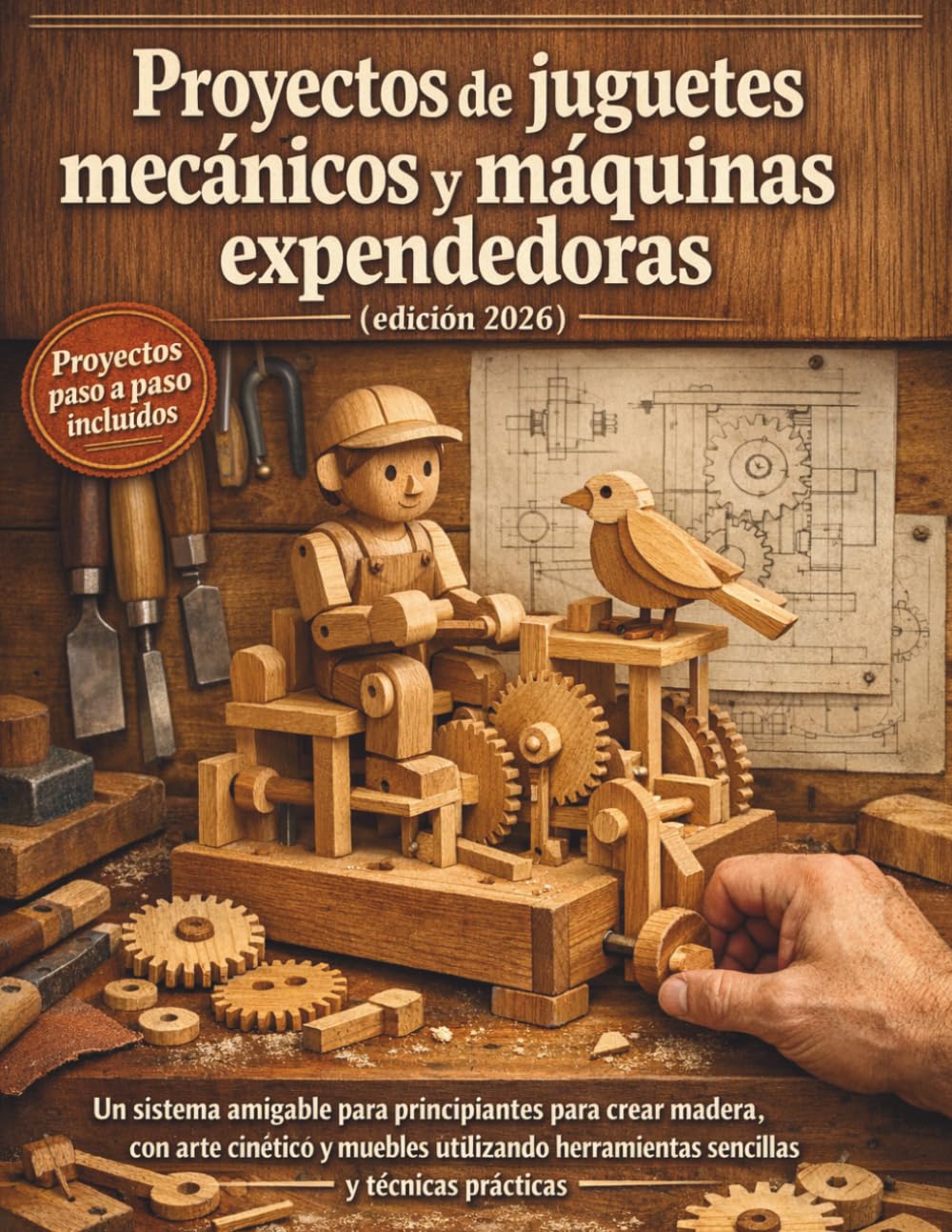 Libro: Proyectos de juguetes mecánicos y máquinas expendedoras (edición 2026): Un sistema amigable para principiantes para crear madera, con arte cinético y ... herramientas sencillas y técnicas prácticas