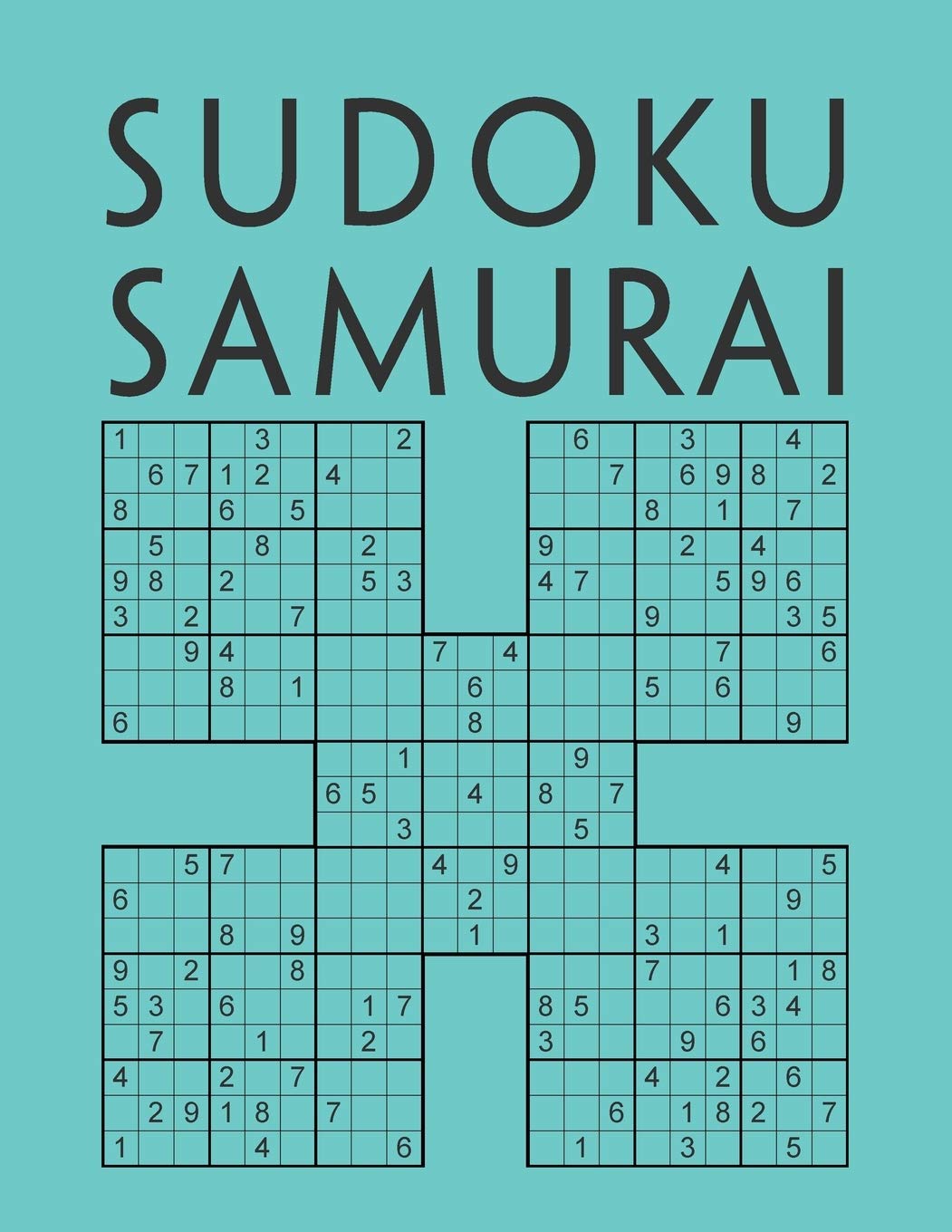 Libro: Sudoku Samurai: Edición de 200 diferentes Sudokus Samurai para adultos | Juego de lógica | Libro de pasatiempos para adultos | Con soluciones