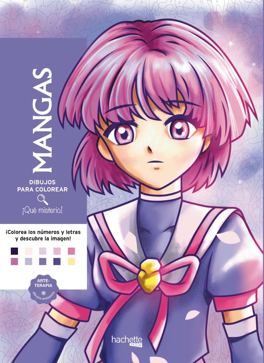 Libro: Dibujos para colorear. ¡Qué misterio! Mangas (Hachette HEROES - CULTURA POP - Arteterapia)