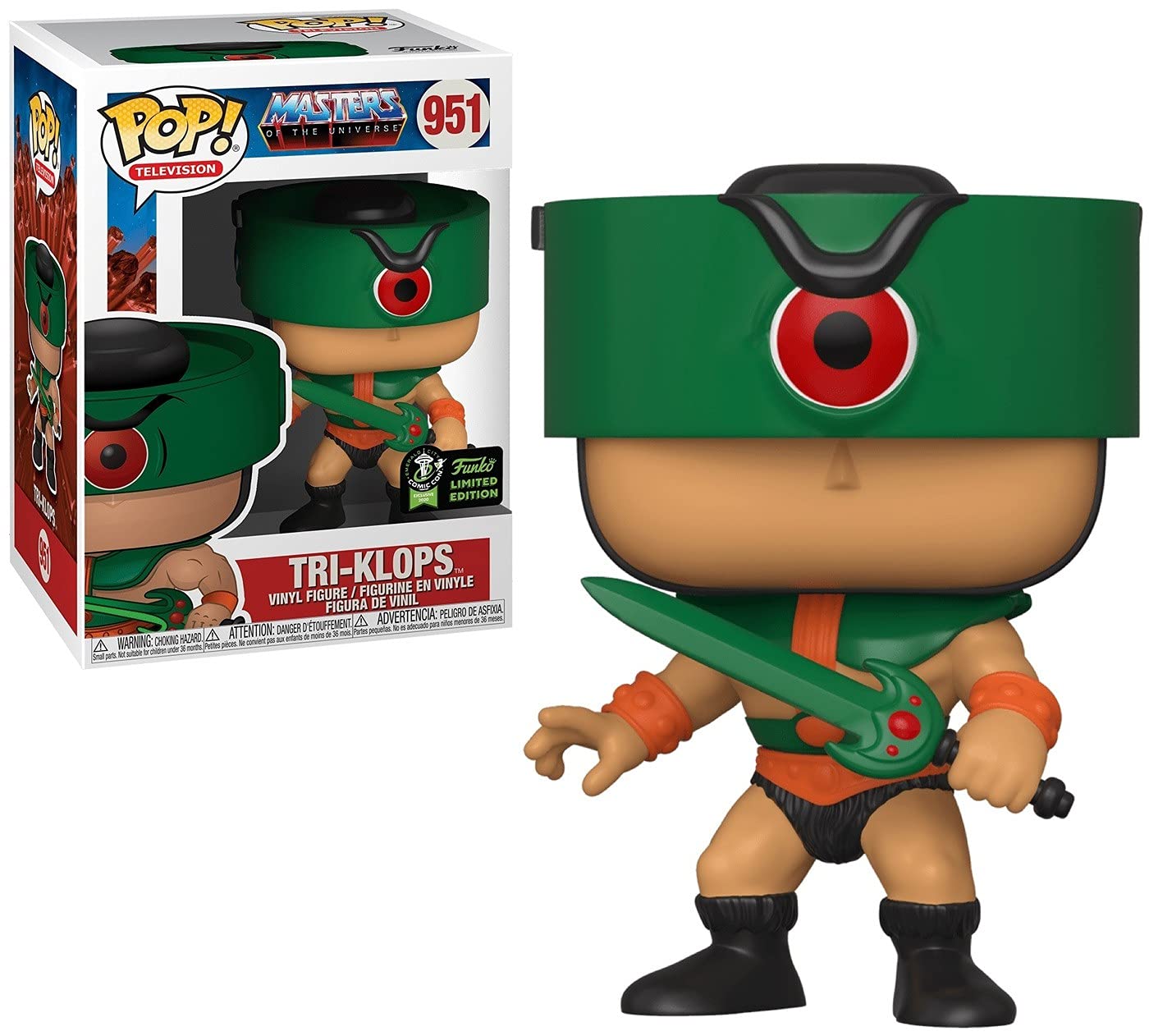 Funko Pop! Series: Masters of The Universe #951 - Tri-Klops ECCC 2020 Exclusivo