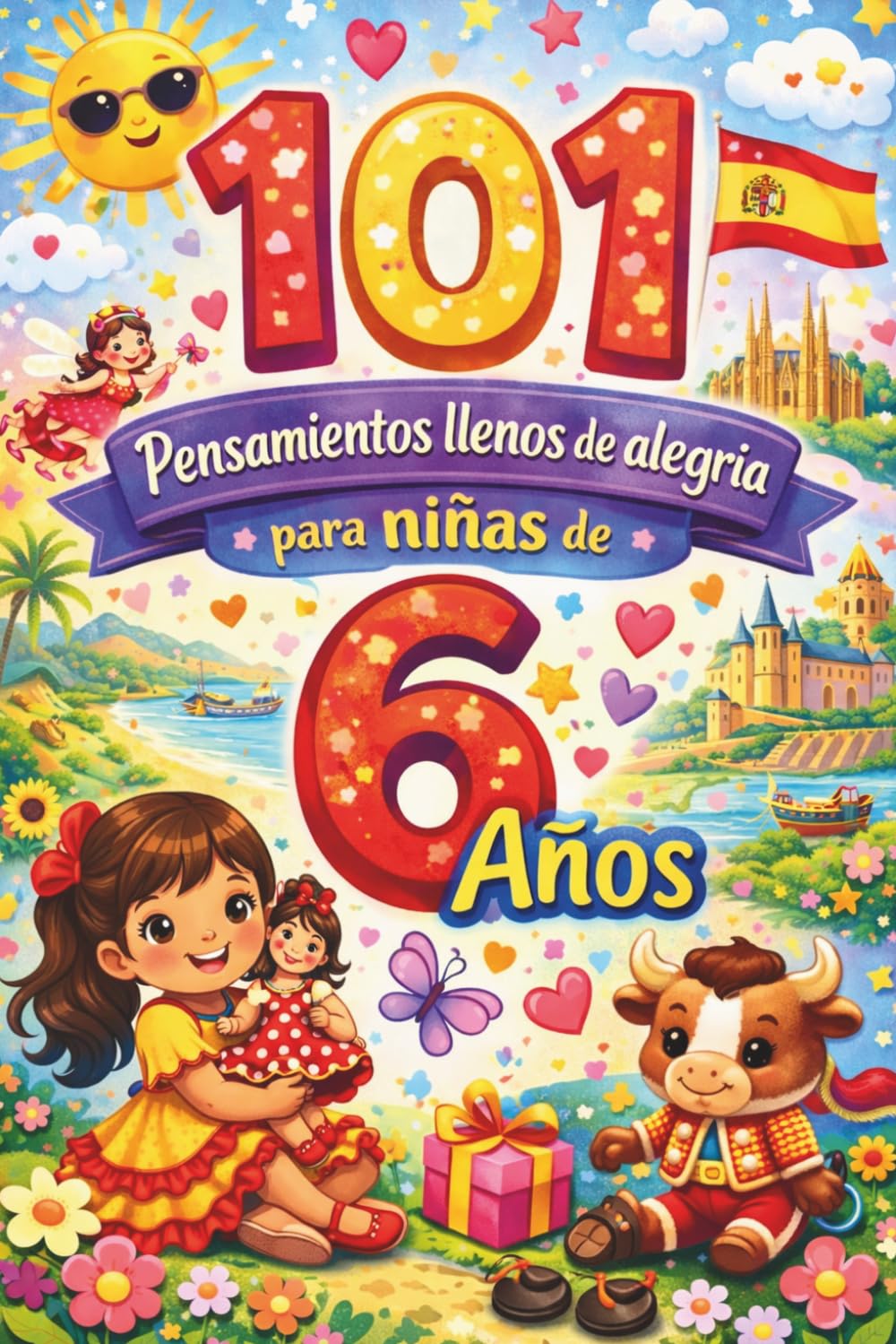 Libro: 101 pensamientos llenos de alegría para niñas de 6 años: El regalo especial para el 6.º cumpleaños o para cualquier momento — lleno de pensamientos felices y alentadores (Spanish Edition)