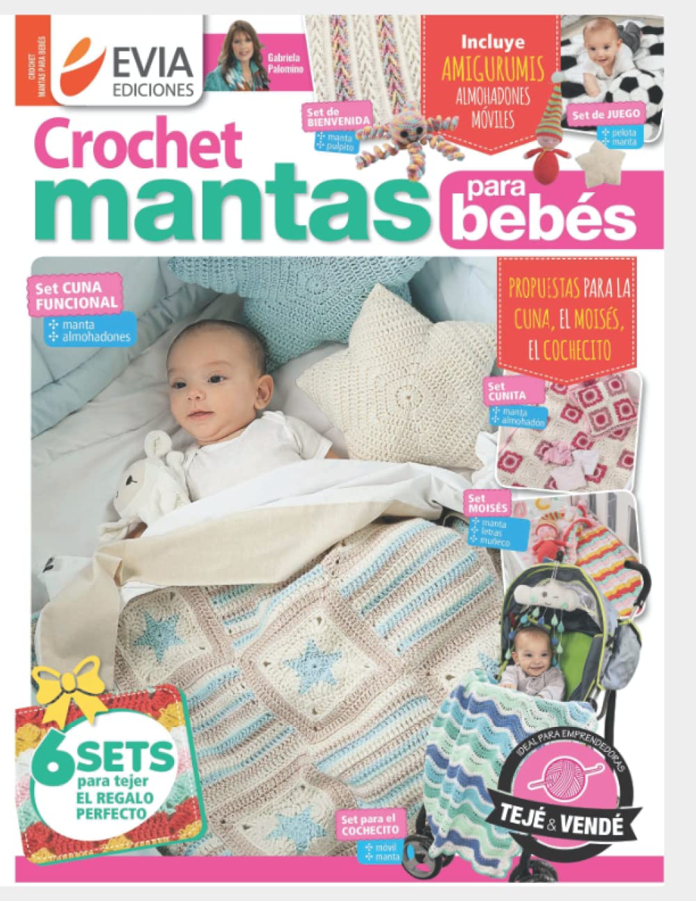 Libro: CROCHET MANTAS PARA BEBES: propuestas para la cuna, el moisés, el cochecito (Tejido de Mantas) (Spanish Edition)