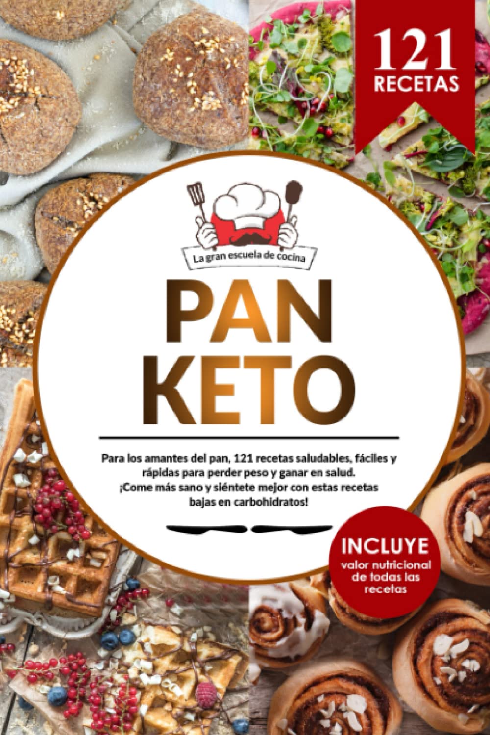 Libro: PAN KETO | El magnífico libro de recetas de pan cetogénico. 121 recetas saludables, fáciles y rápidas para perder peso. Gran variedad de panes, ... Información nutricional de todas las recetas.