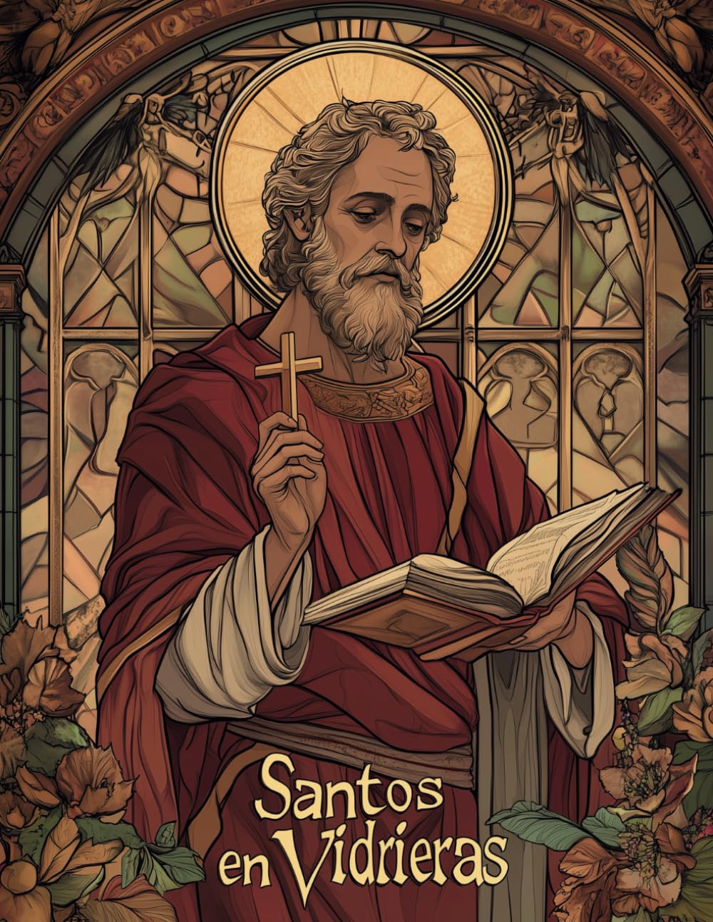 Libro: Santos en Vidrieras: Libro Católico para Colorear y Reflexionar (Spanish Edition)