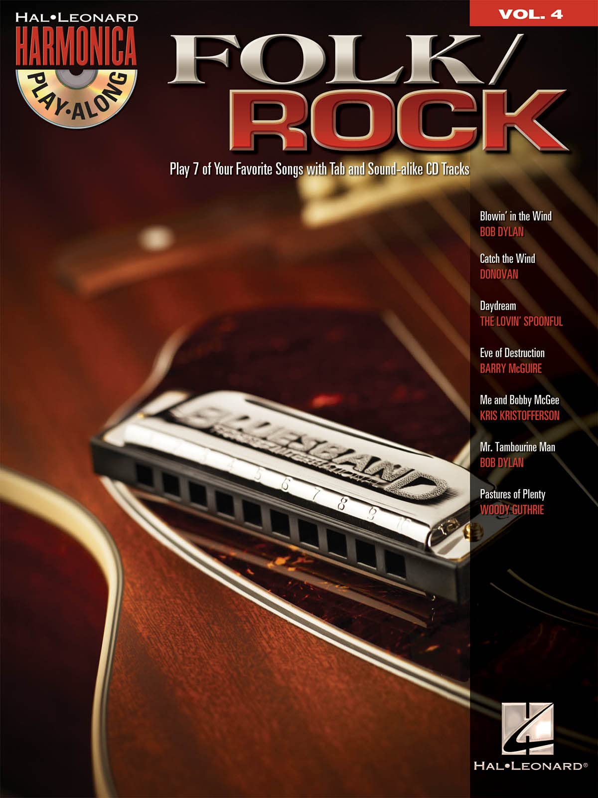 Libro: Folk/Rock - Harmonica Play-Along Volume 4 Book/CD (Diatonic Harmonica)