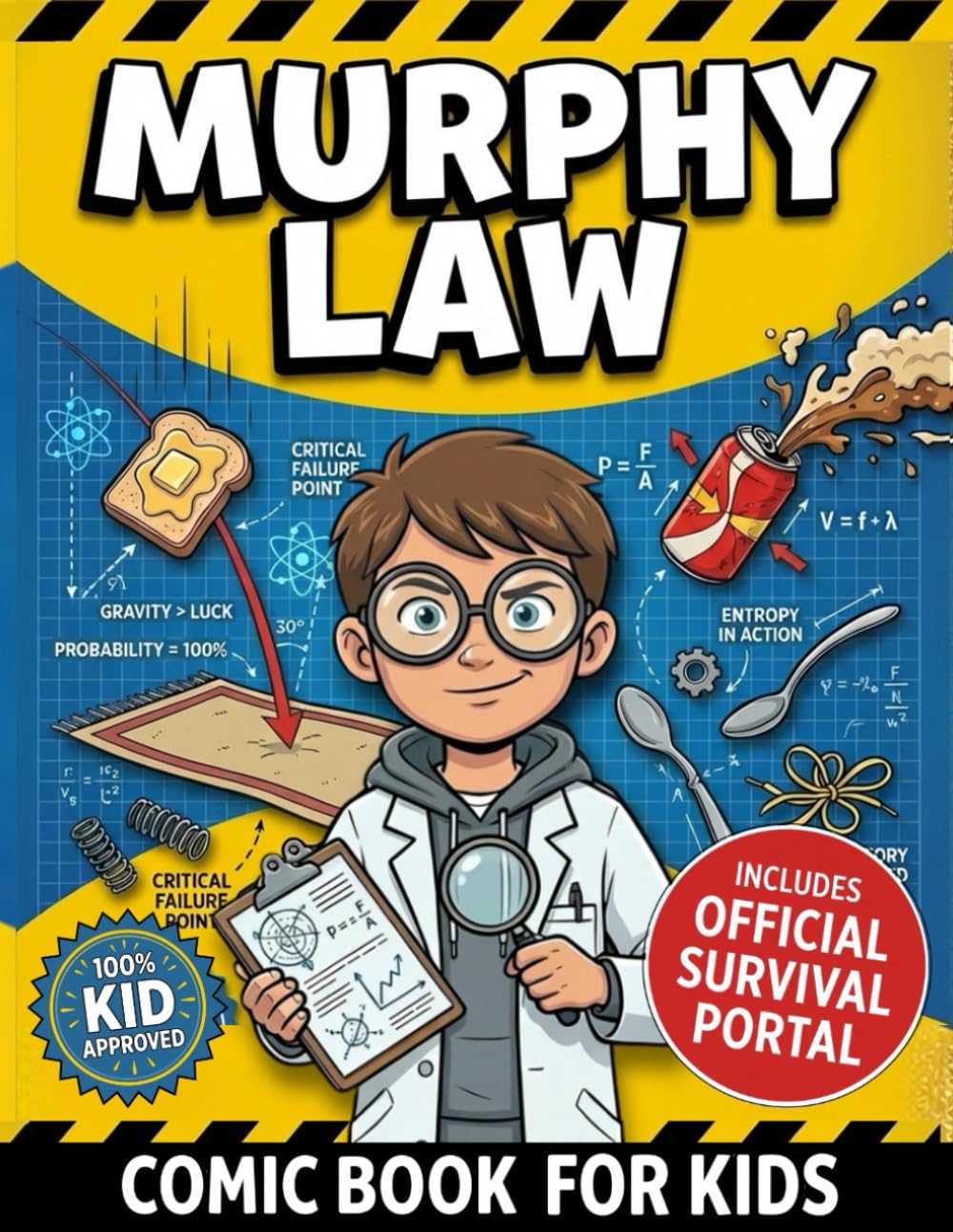 Libro: Murphy Law Comic Book For Kids: A Laugh-Out-Loud Graphic Novel Explaining Life Principles for Children. Master Anxiety with Logic, Science & The Official Chaos Survival Portal for Smart & Feral Kids