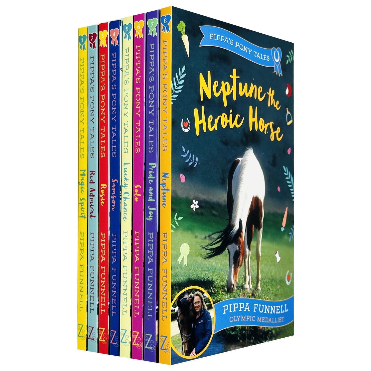 Libro: Pippa's Pony Tales 8 Books Collection Set by Pippa Funnell (Magic Spirit, Red Admiral, Rosie, Samson, Lucky Chance, Solo, Pride and Joy, Neptune)