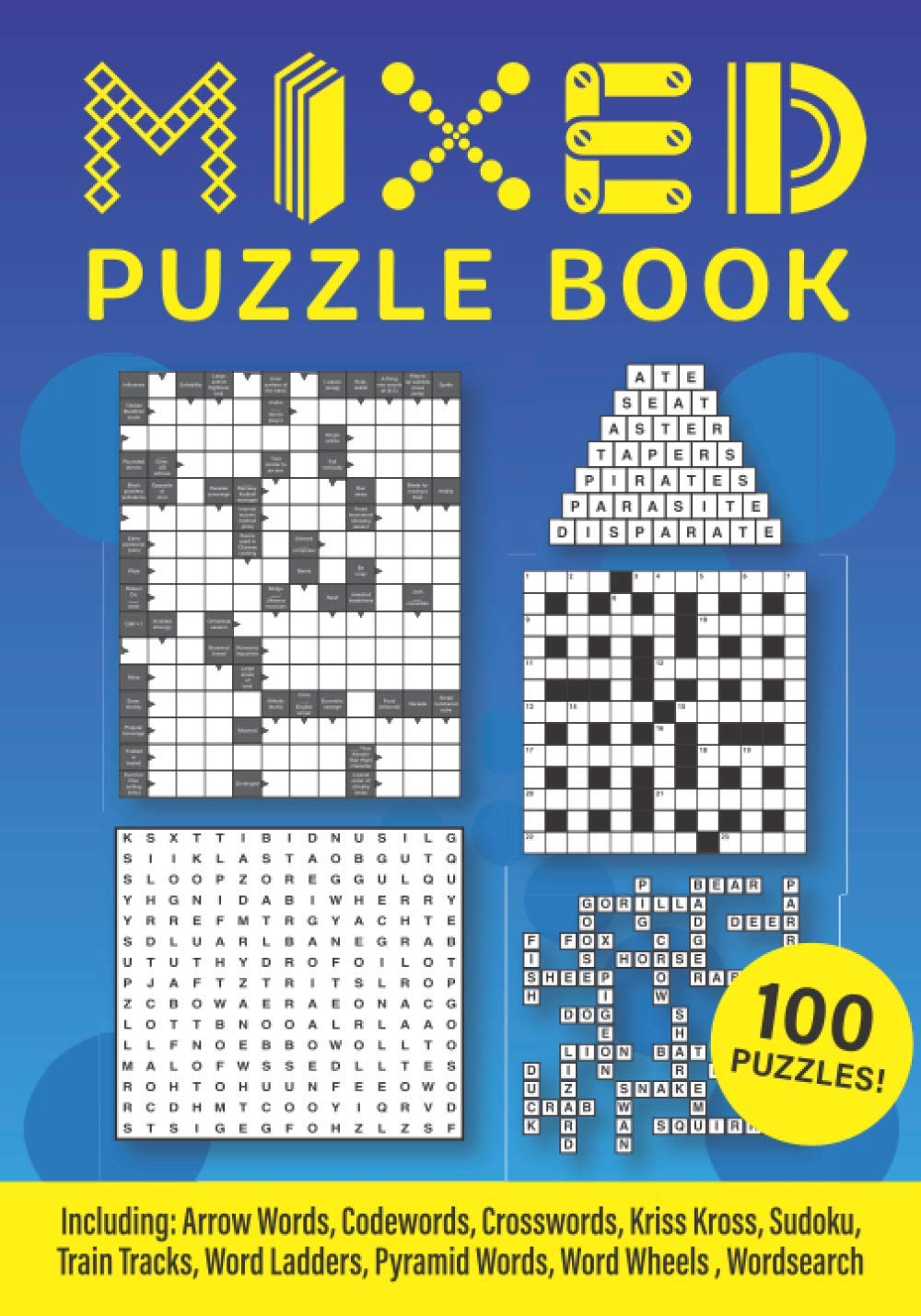 Libro: Mixed Puzzle Book: Puzzle book for adults featuring big arrowwords, crossword, kriss kross, wordsearch, sudoku, codewords and more in British English