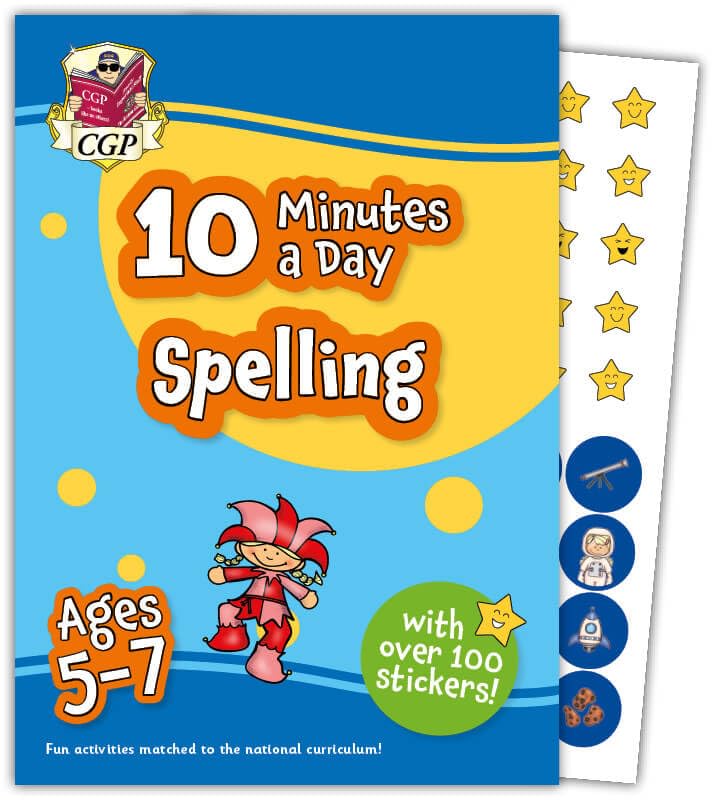 Libro: 10 Minutes a Day Spelling for Ages 5-7 (with over 100 stickers) (CGP KS1 Activity Books and Cards)