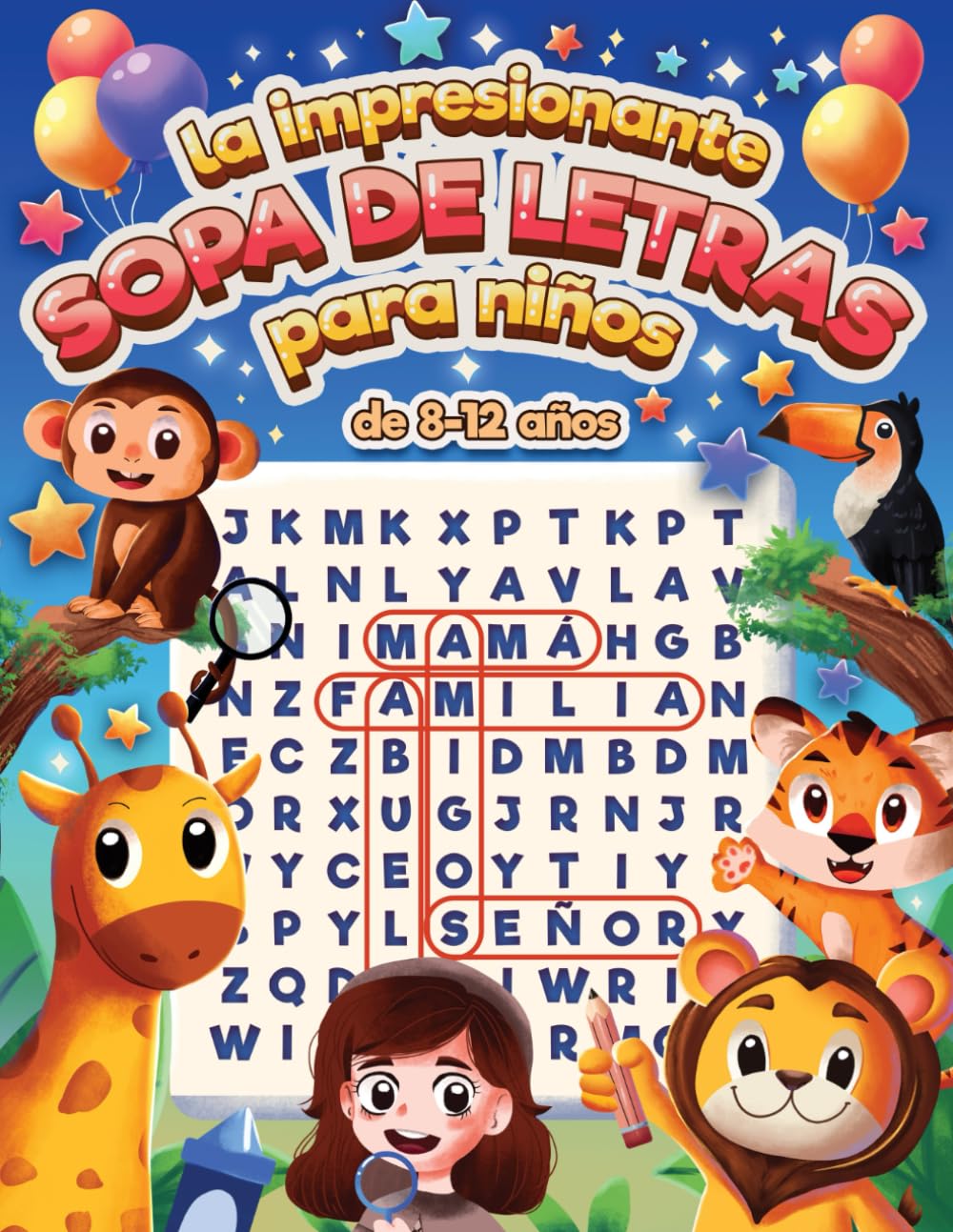 Libro: La Impresionante Sopa De Letras Para Niños - de 8-12 años: 110 Juegos Temáticos - 1300 Palabras - Aprende y Entrena la Memoria
