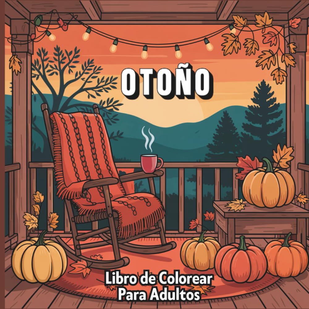 Libro: Otoño Libro de Colorear para Adultos: Dibujos Antiestrés de Momentos y Paisajes Relajantes de la Naturaleza (Spanish Edition)